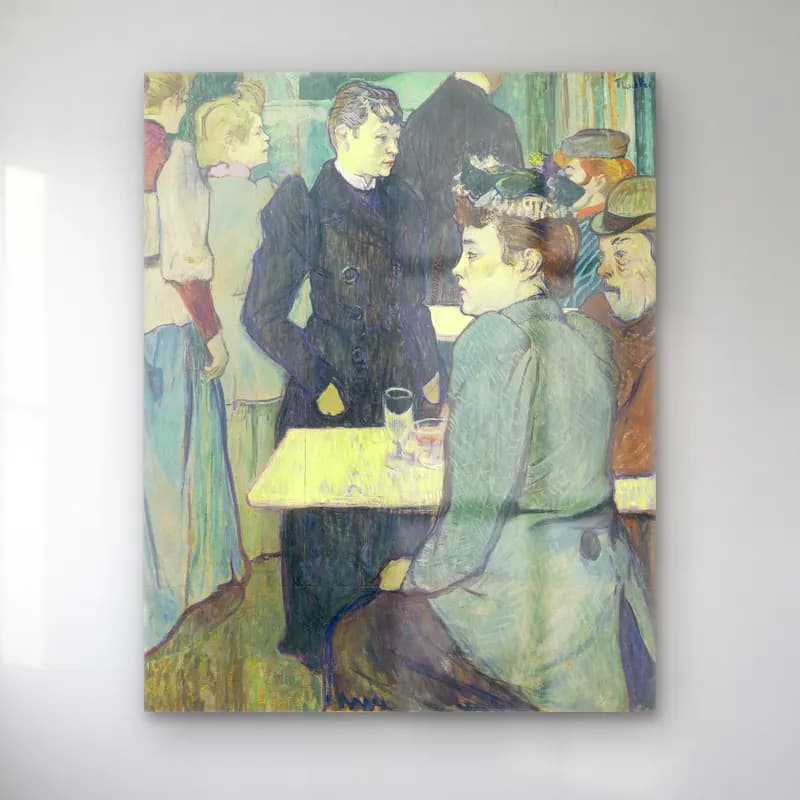 Henri de Toulouse-Lautrec – Kafeli Avrupa Sokağı cam tablo — Henri de Toulouse-Lautrec – Kafeli Avrupa Sokağı — empresyonist kafeli avrupa sokağı