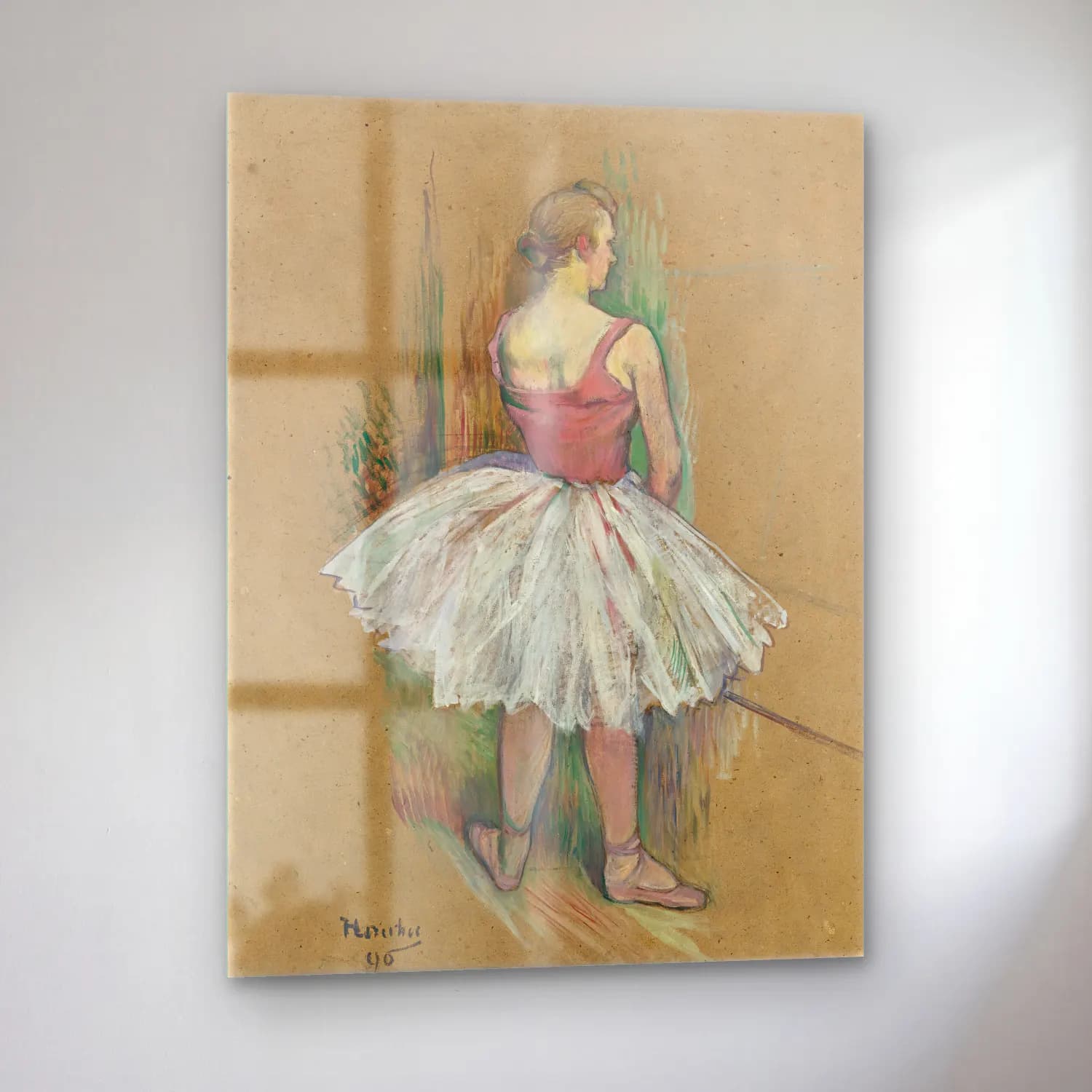 Henri de Toulouse-Lautrec – Balerin cam tablo — sol açıdan görünüm