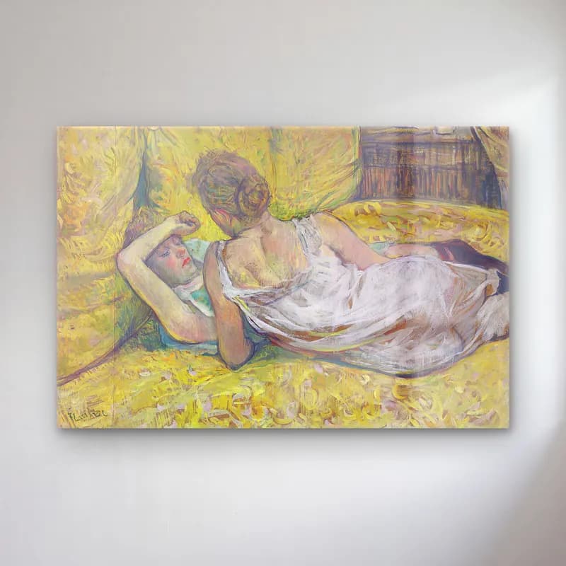 Henri de Toulouse-Lautrec – Aşıklar cam tablo — Henri de Toulouse-Lautrec – Aşıklar — empresyonist aşıklar
