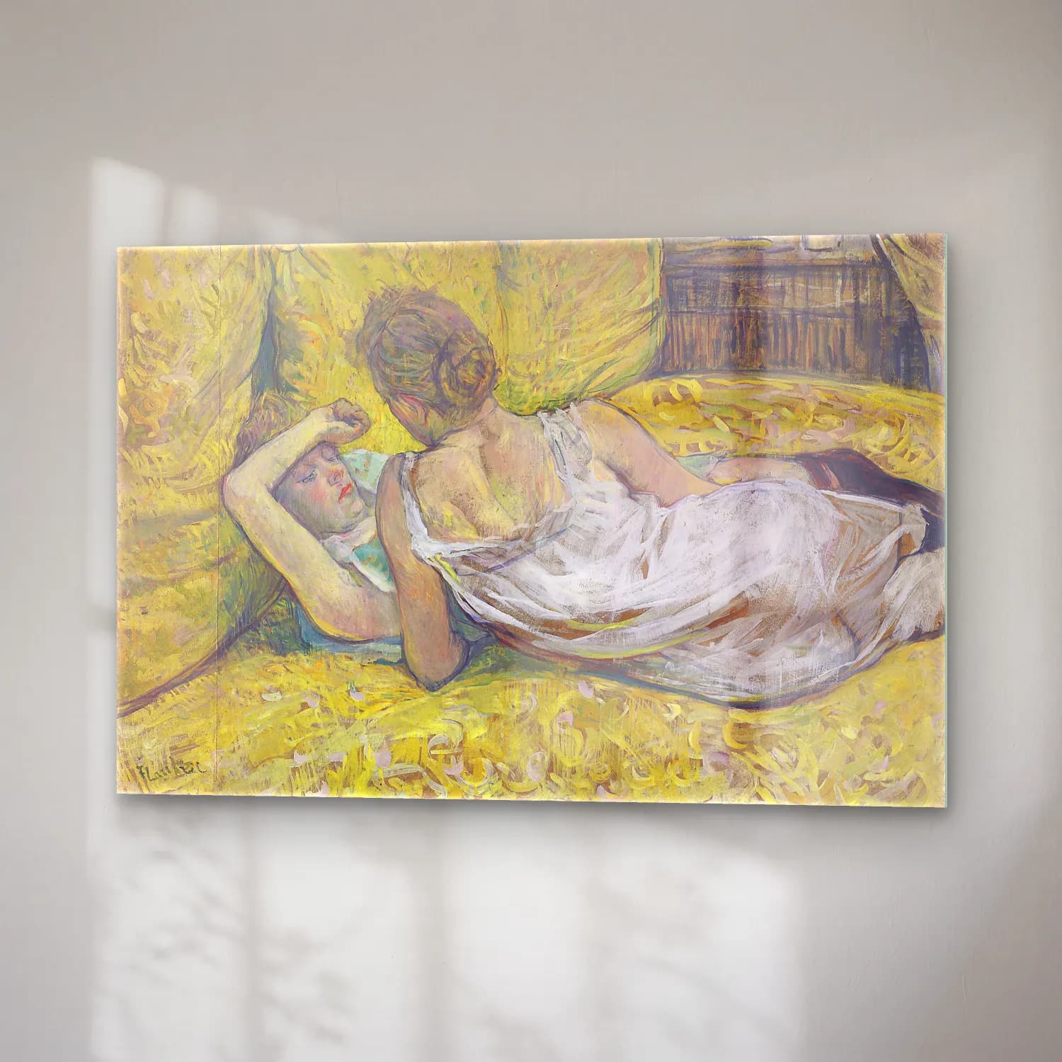Henri de Toulouse-Lautrec – Aşıklar cam tablo — sağ açıdan görünüm