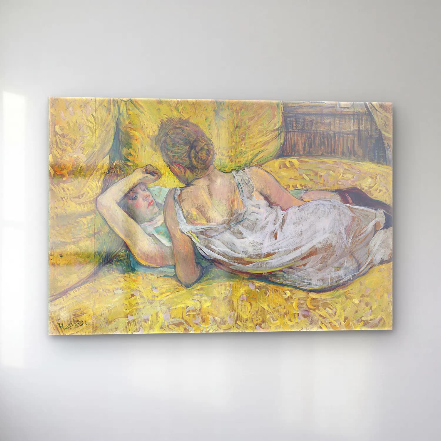 Henri de Toulouse-Lautrec – Aşıklar cam tablo — sol açıdan görünüm