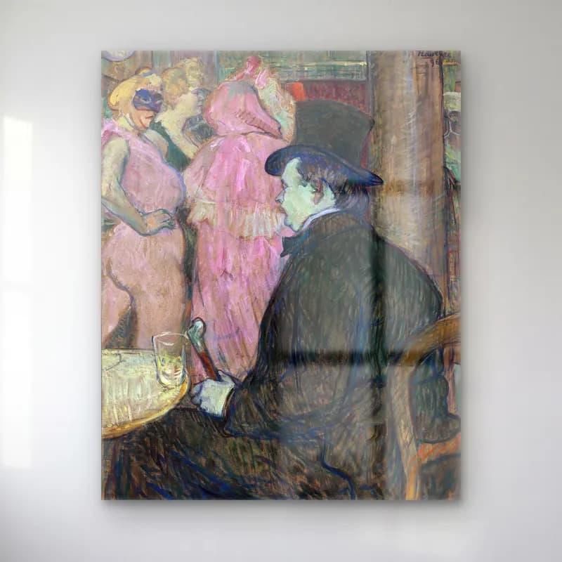 Henri de Toulouse-Lautrec – Kadeh Şarap cam tablo — Henri de Toulouse-Lautrec – Kadeh Şarap — empresyonist kadeh şarap