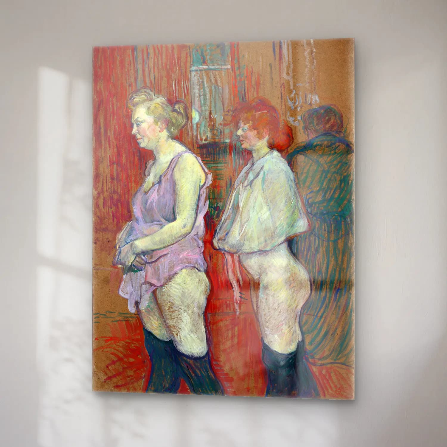 Henri de Toulouse-Lautrec – Dansçılar – Pastel Tonlar cam tablo — sağ açıdan görünüm