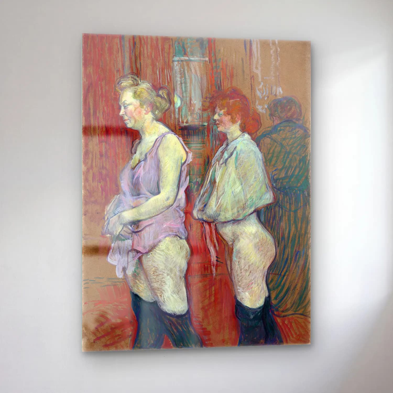 Henri de Toulouse-Lautrec – Dansçılar – Pastel Tonlar cam tablo — sol açıdan görünüm