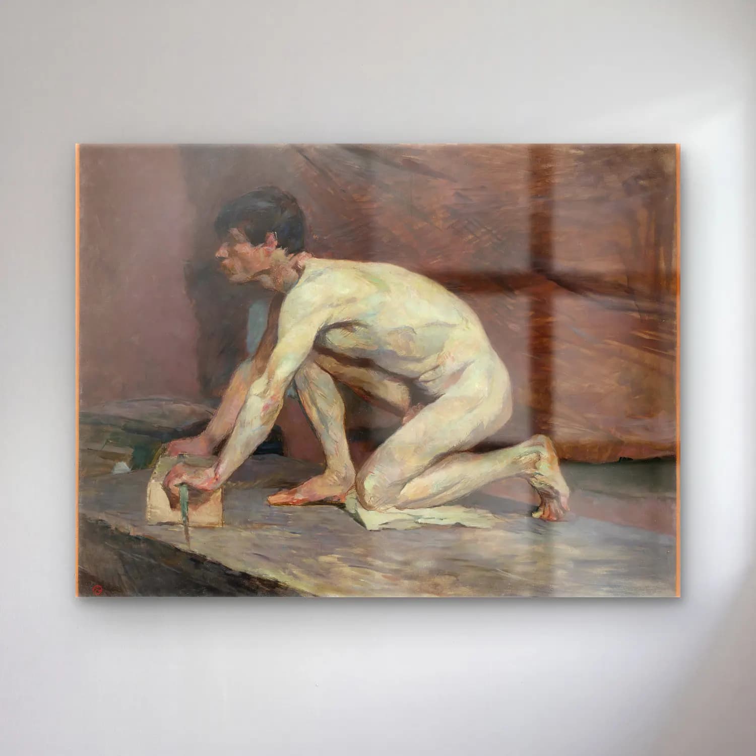 Henri de Toulouse-Lautrec – Figür Çalışması No. 4 cam tablo — Henri de Toulouse-Lautrec – Figür Çalışması No. 4 — empresyonist figür çalışması