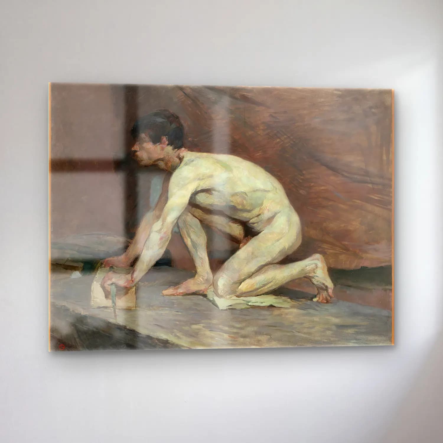 Henri de Toulouse-Lautrec – Figür Çalışması No. 4 cam tablo — sol açıdan görünüm