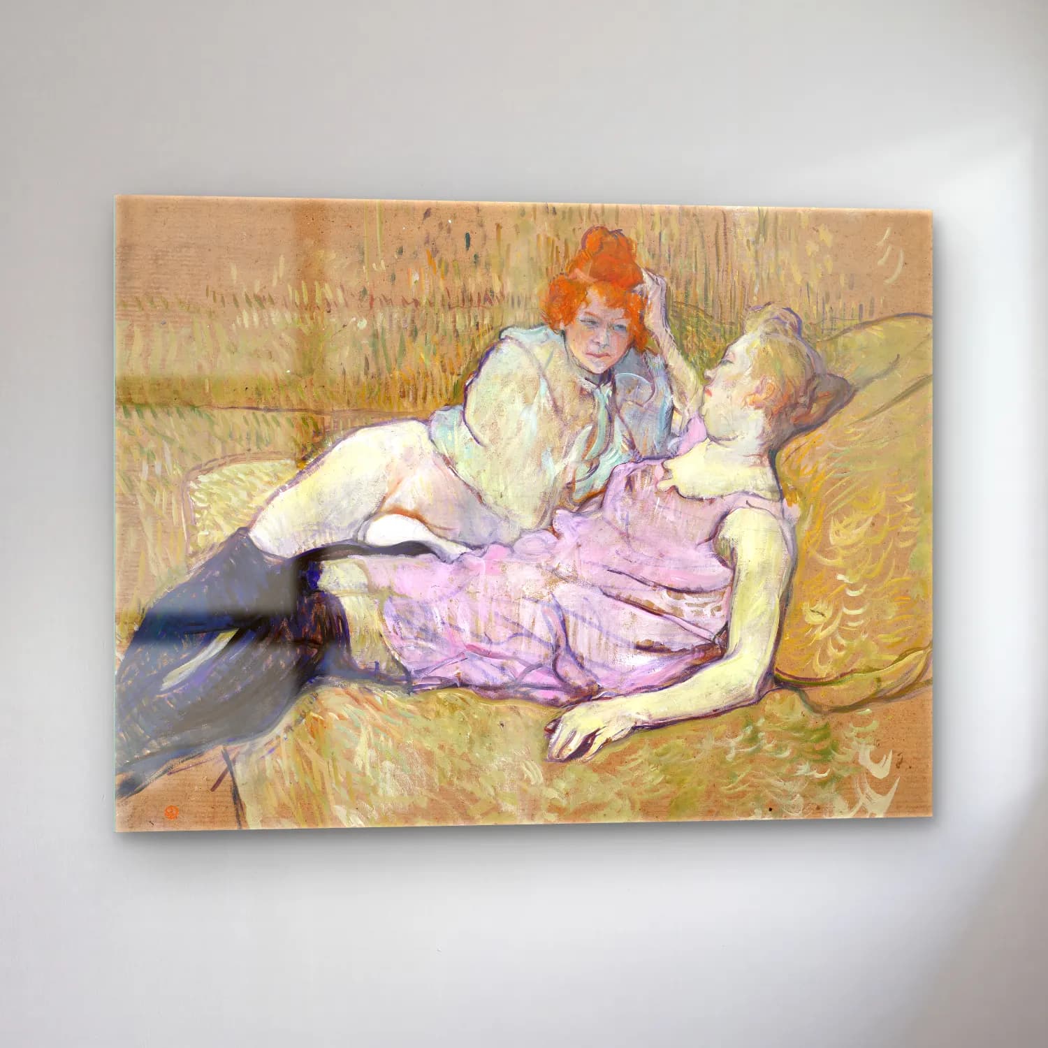 Henri de Toulouse-Lautrec – Anne ve Çocuk cam tablo — sol açıdan görünüm