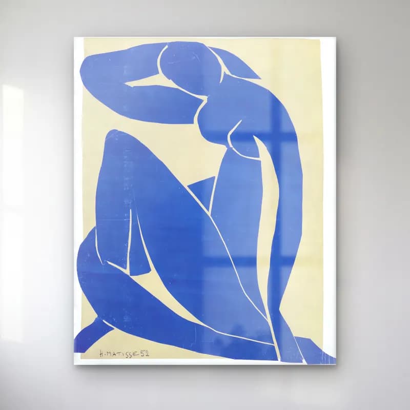 Henri Matisse – Figür Çalışması cam tablo — Henri Matisse – Figür Çalışması — modern soyut figür çalışması