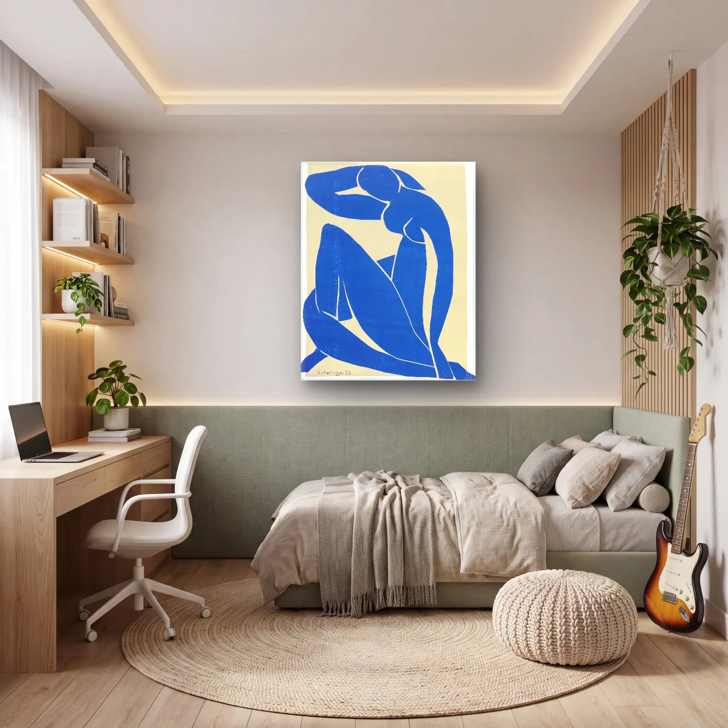 Henri Matisse – Figür Çalışması cam tablo — genç odasında