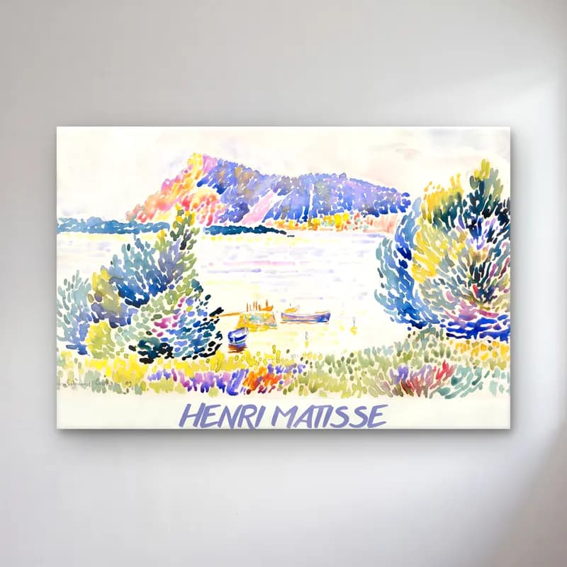 Henri Matisse – Liman ve Tekneler – Pastel Tonlar cam tablo — Henri Matisse – Liman ve Tekneler – Pastel Tonlar — suluboya liman ve tekneler