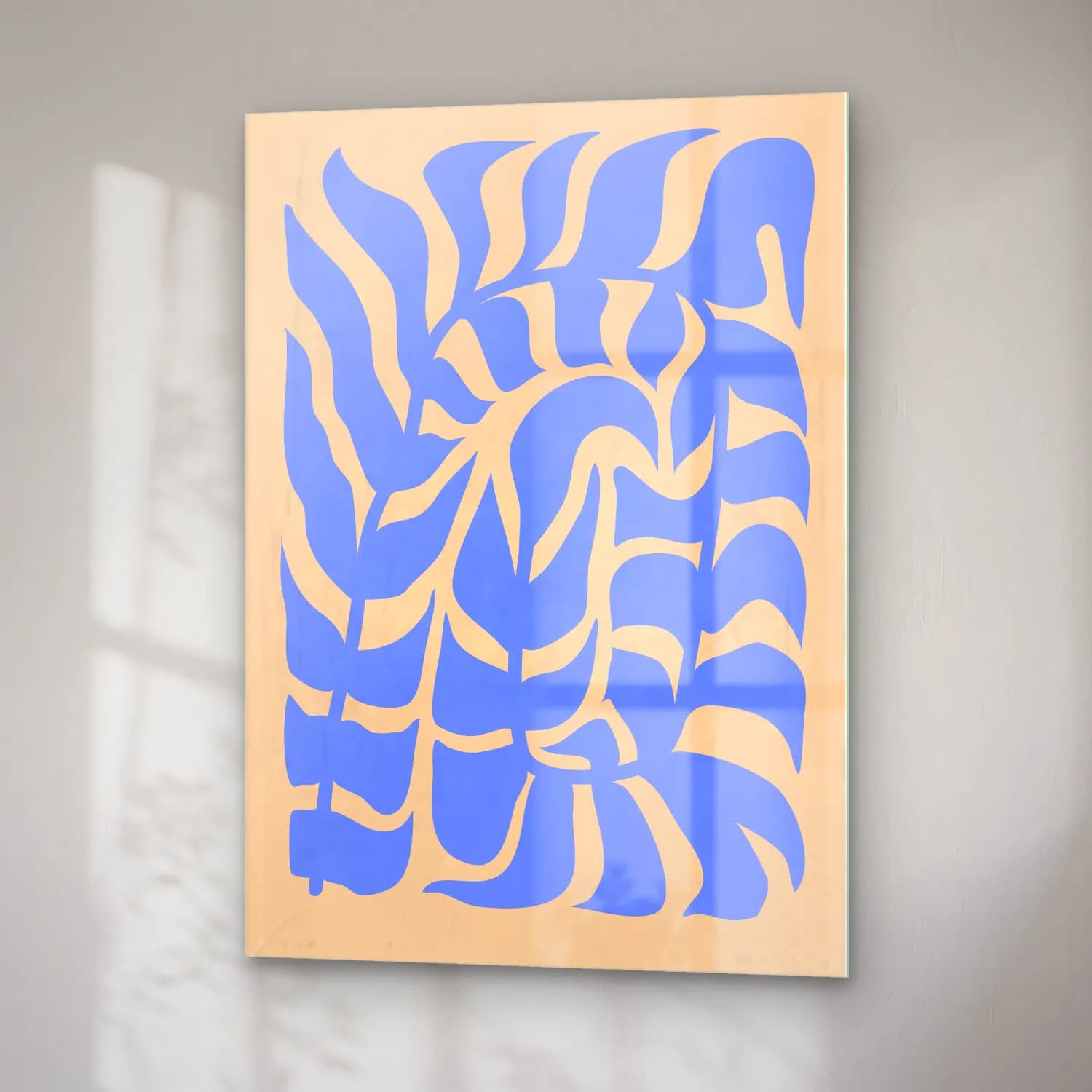 Henri Matisse – Çiçek Deseni – Mavi Tonlar cam tablo — sağ açıdan görünüm