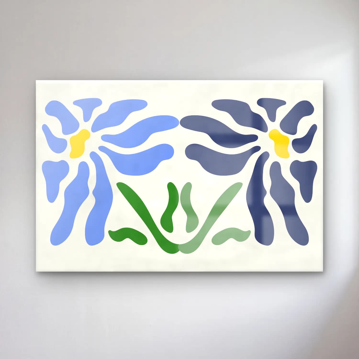 Henri Matisse – Çiçek Deseni No. 22 cam tablo — Henri Matisse – Çiçek Deseni No. 22 — boho çiçek deseni