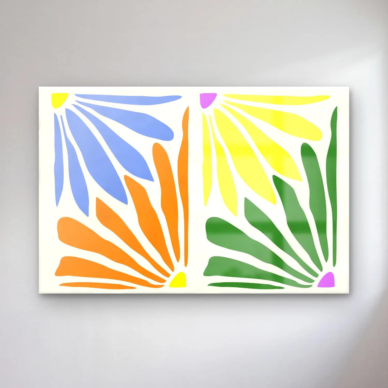Henri Matisse – Çiçek Deseni No. 23 cam tablo — Henri Matisse – Çiçek Deseni No. 23 — boho çiçek deseni