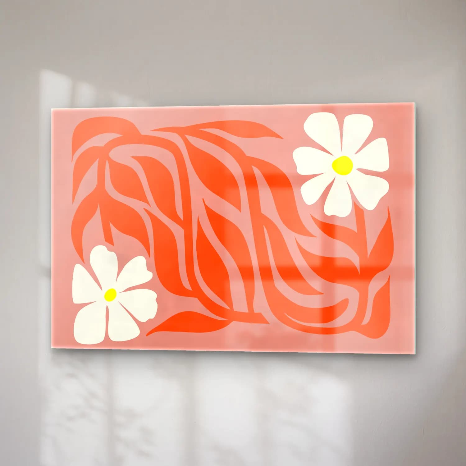 Henri Matisse – Çiçek Deseni No. 29 cam tablo — sağ açıdan görünüm