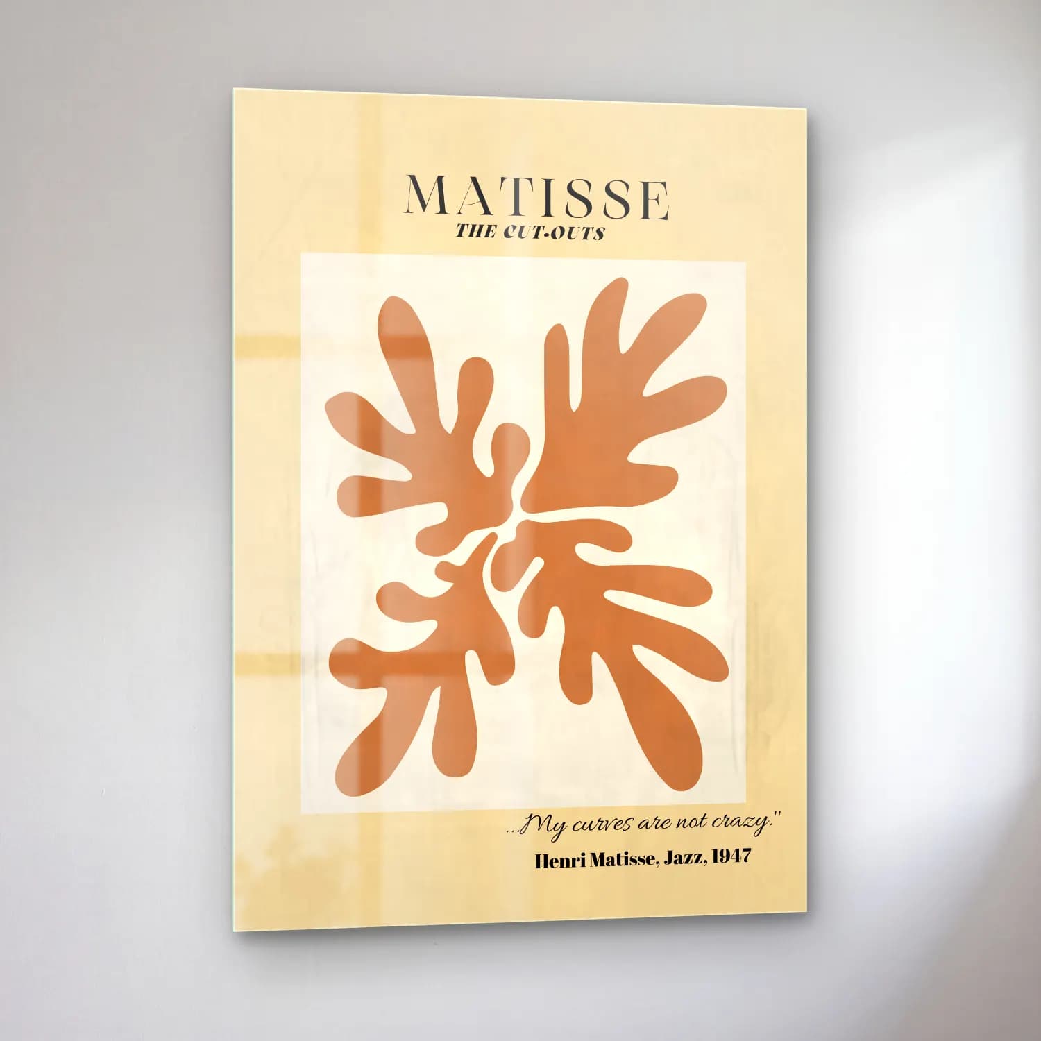 Henri Matisse – Soyut Formlar No. 6 cam tablo — sol açıdan görünüm