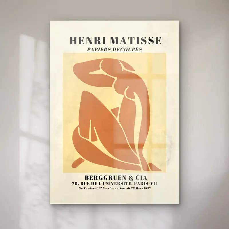 Henri Matisse – Figür Çalışması – Bej Tonlar cam tablo — Henri Matisse – Figür Çalışması – Bej Tonlar — vintage poster figür çalışması