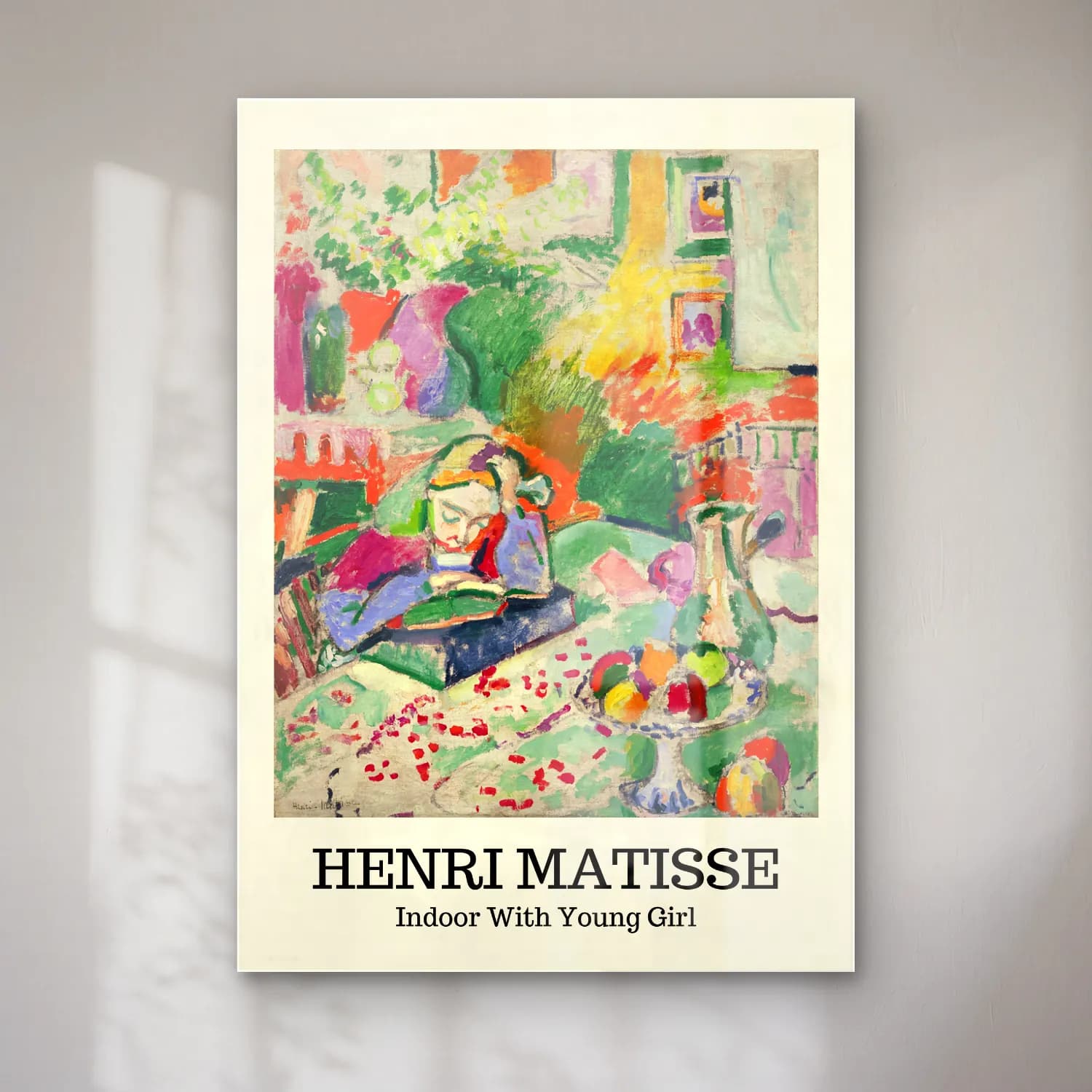 Henri Matisse – Kitap Okuyan Kadın cam tablo — Henri Matisse – Kitap Okuyan Kadın — empresyonist kitap okuyan kadın