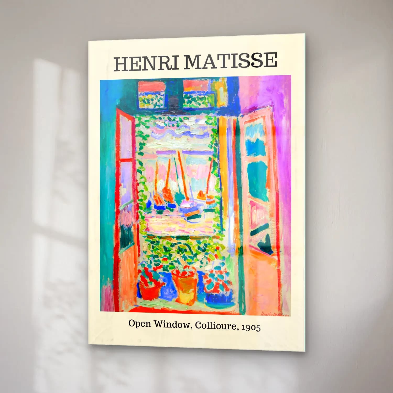 Henri Matisse – Pencereden Manzara cam tablo — sağ açıdan görünüm