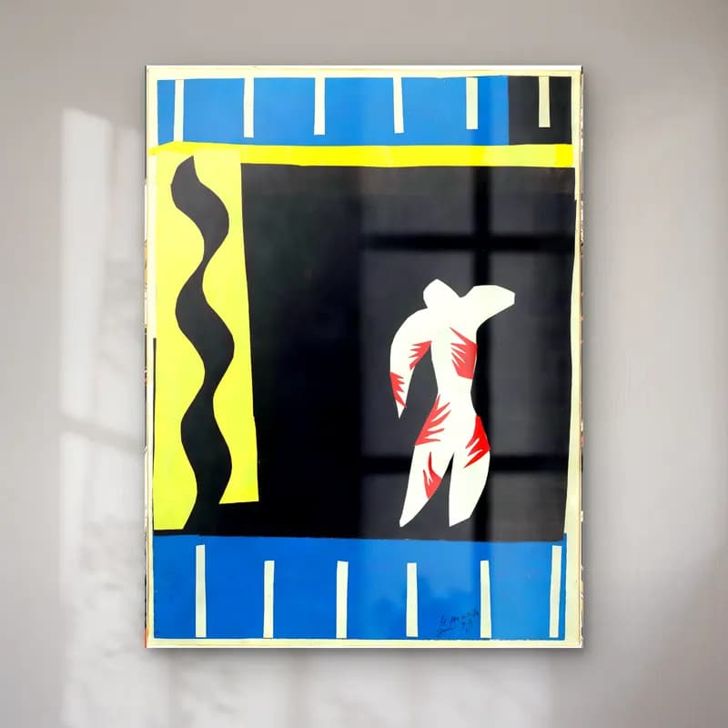 Henri Matisse – Figür Çalışması No. 5 cam tablo — Henri Matisse – Figür Çalışması No. 5 — bauhaus figür çalışması