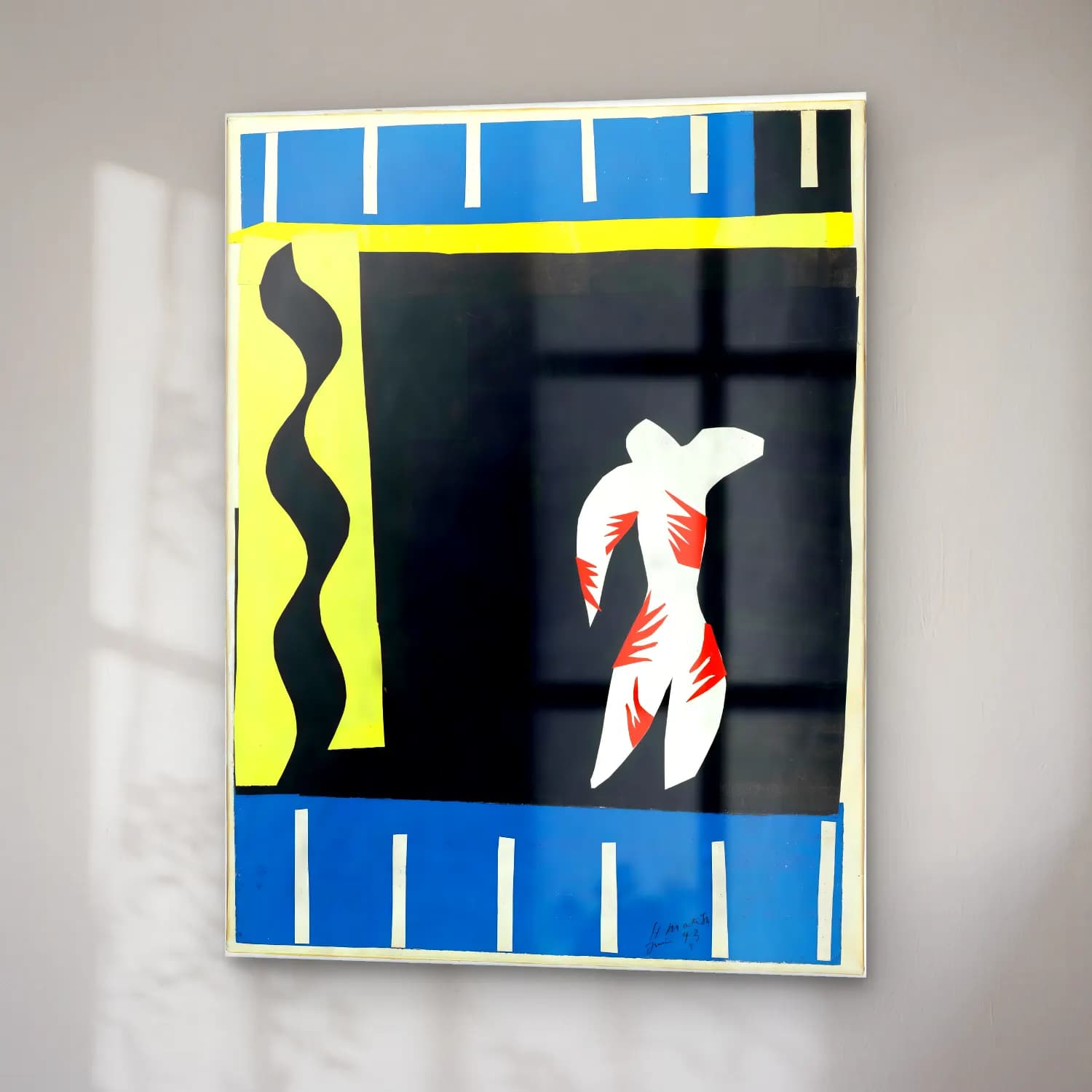 Henri Matisse – Figür Çalışması No. 5 cam tablo — sağ açıdan görünüm