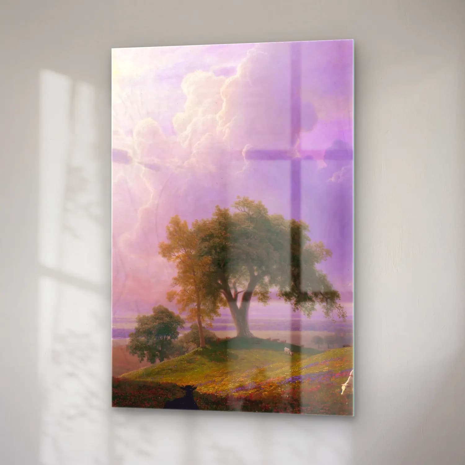 Albert Bierstadt – California Spring – Pastel Tonlar cam tablo — sağ açıdan görünüm