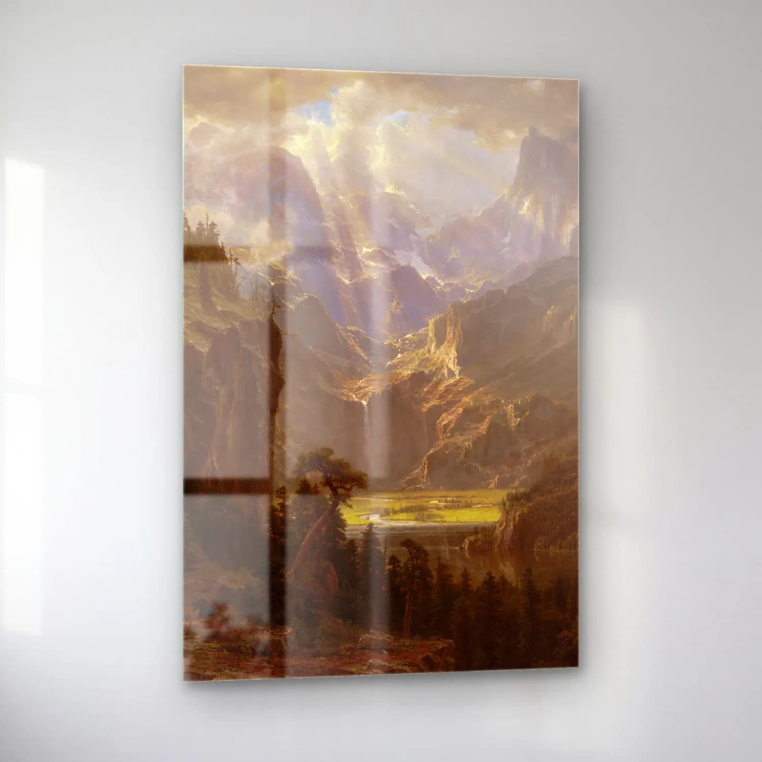 Albert Bierstadt – Rocky Mountains, Lander’s Peak cam tablo — sol açıdan görünüm