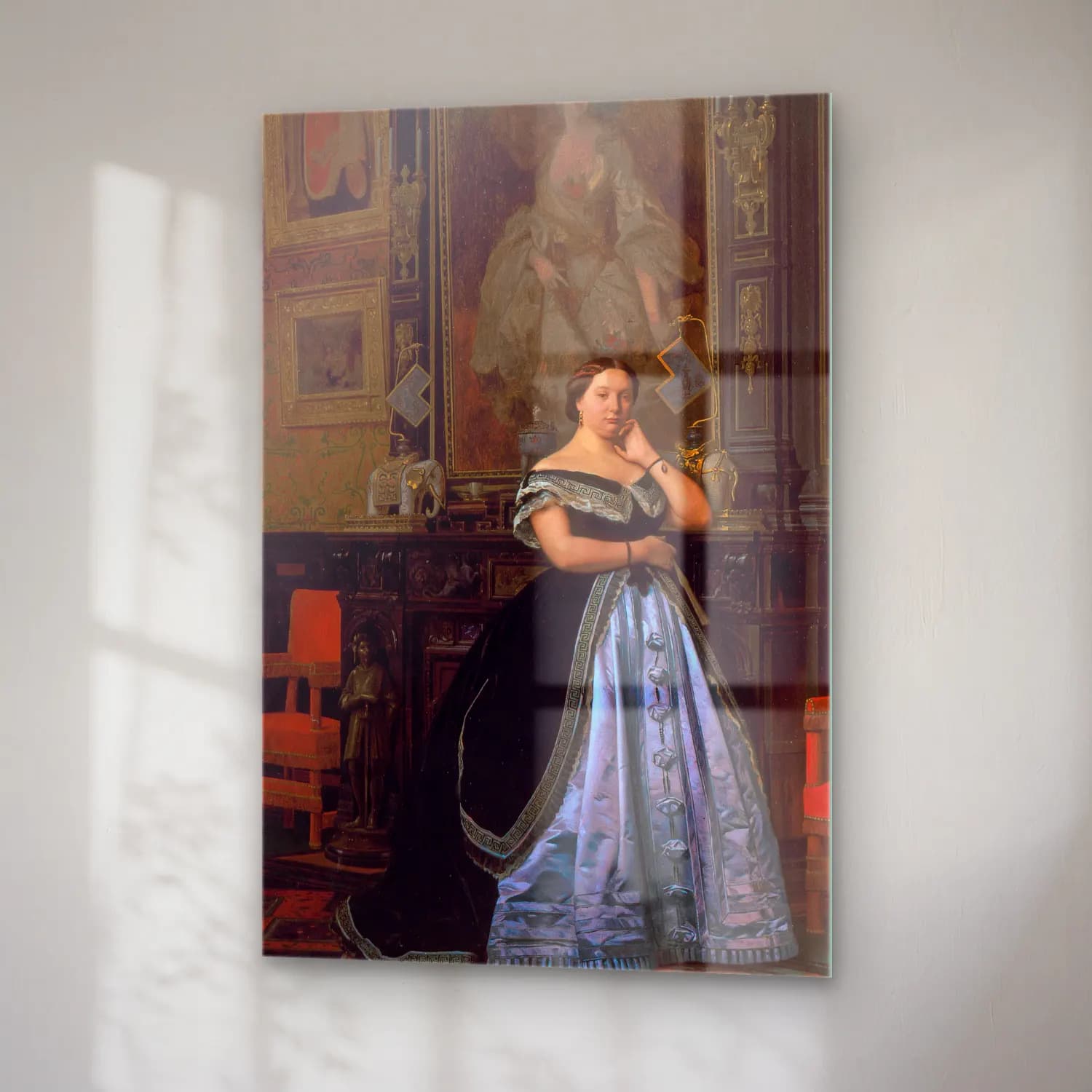 Jean-Léon Gérôme – Portrait of Charlotte de Rothschild cam tablo — sağ açıdan görünüm