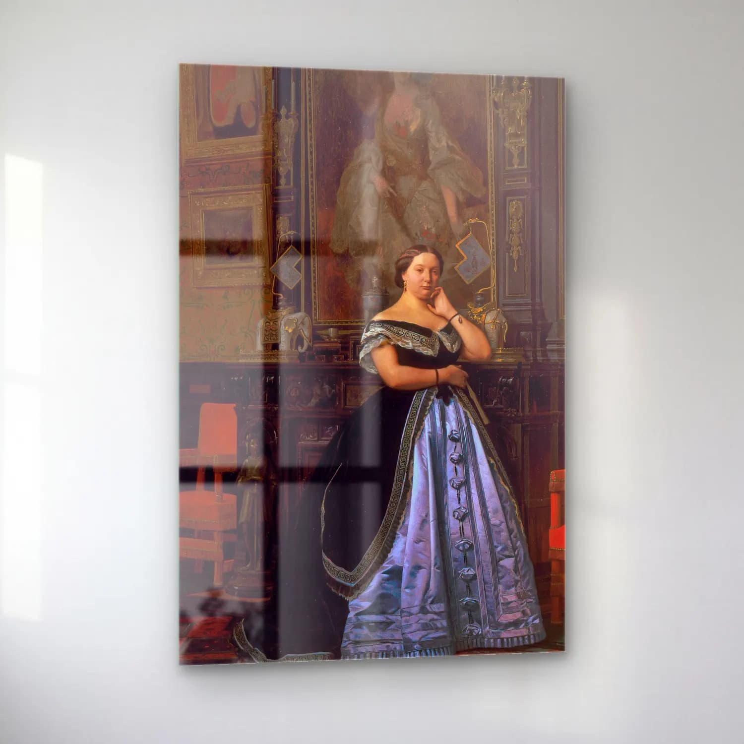 Jean-Léon Gérôme – Portrait of Charlotte de Rothschild cam tablo — sol açıdan görünüm