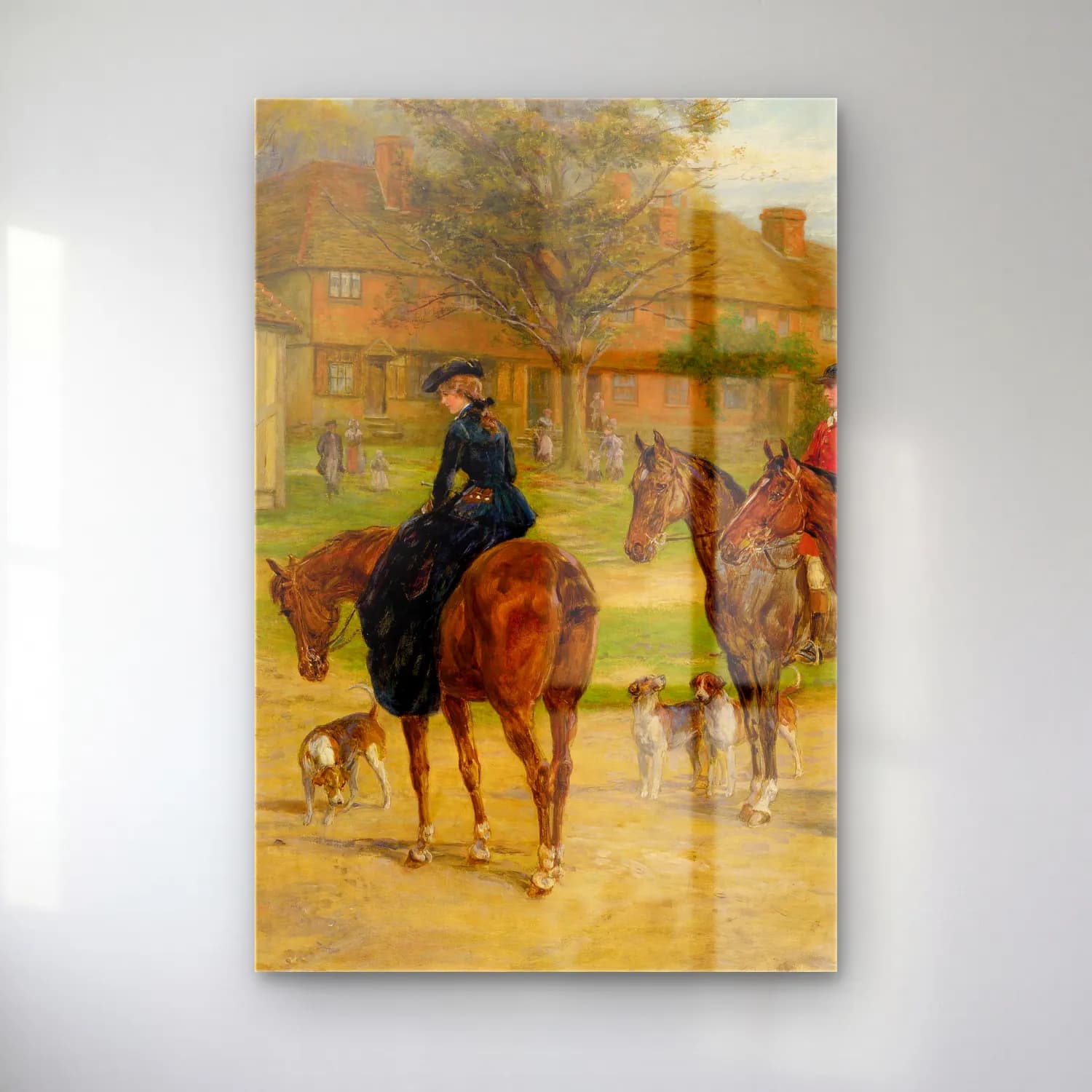 Heywood Hardy – Meet at the inn – Pastel Tonlar cam tablo — Heywood Hardy – Meet at the inn – Pastel Tonlar — empresyonist atlı