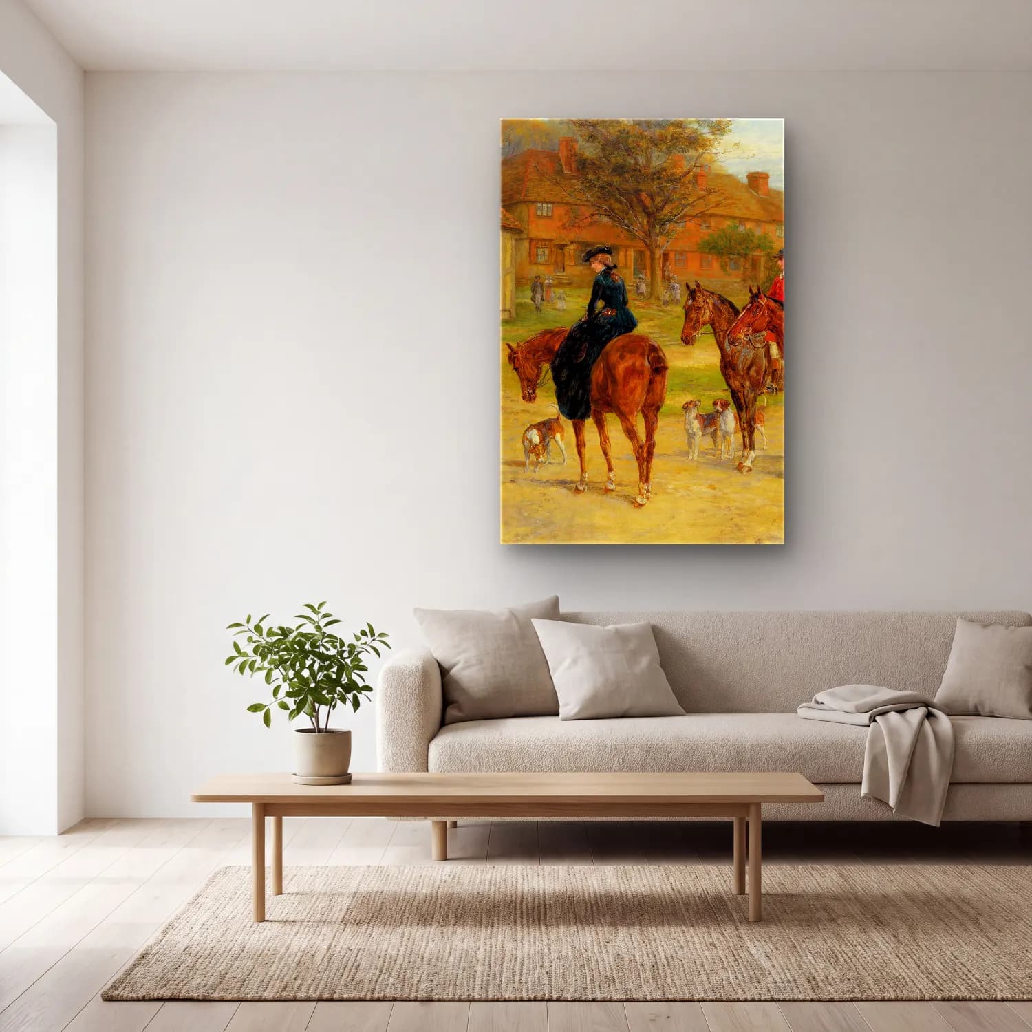 Heywood Hardy – Meet at the inn – Pastel Tonlar cam tablo — açık renk salonda