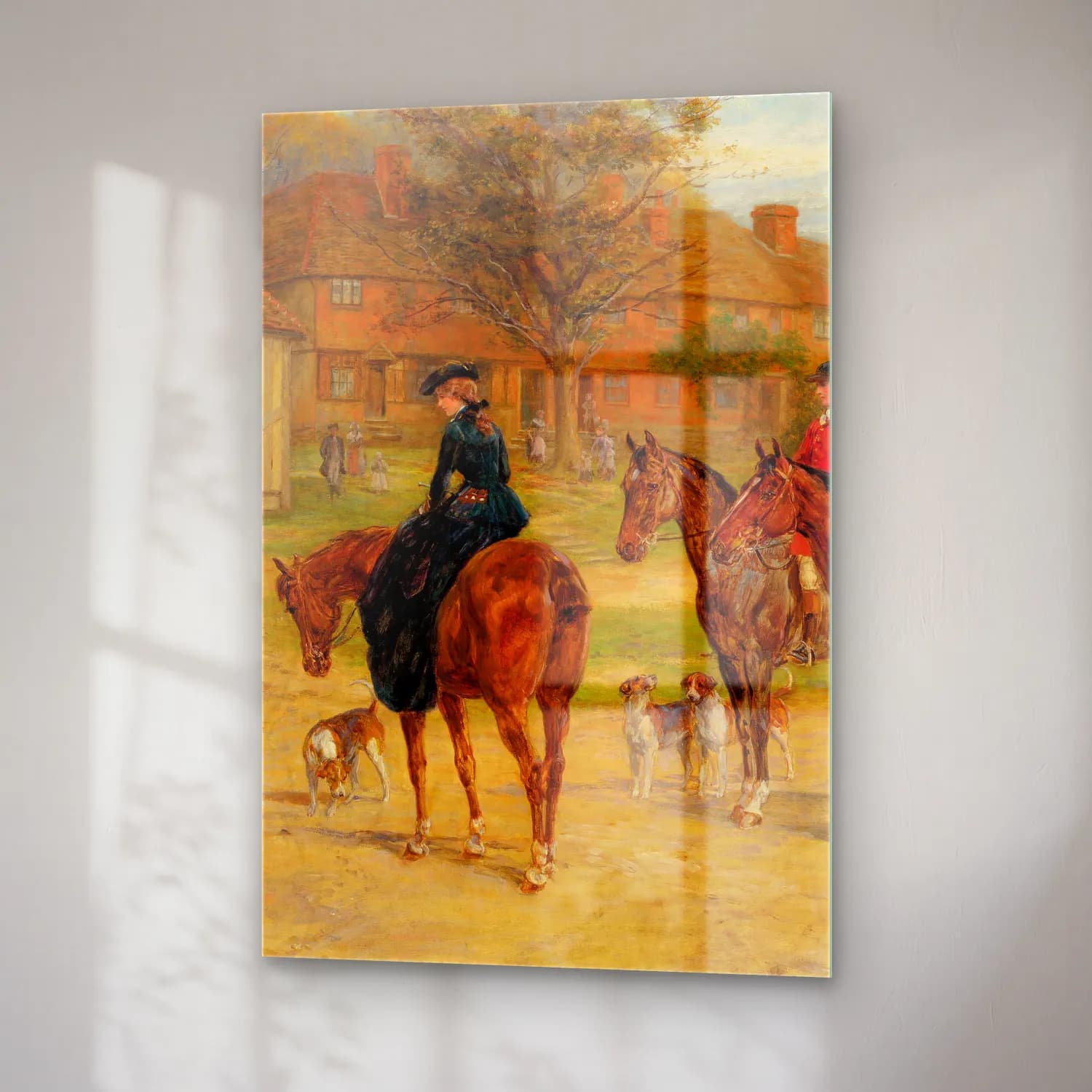 Heywood Hardy – Meet at the inn – Pastel Tonlar cam tablo — sağ açıdan görünüm