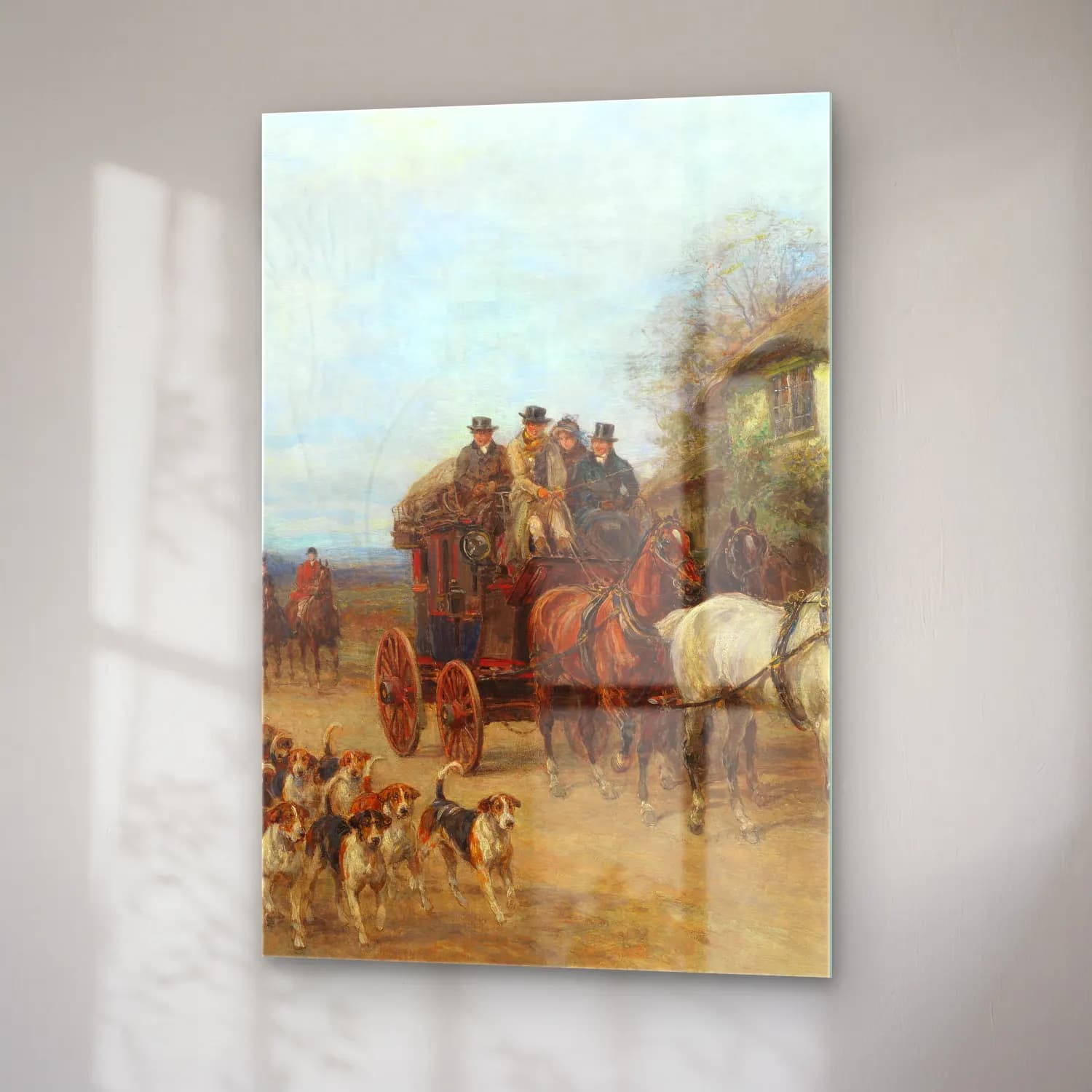 Heywood Hardy – On the road – Bej Tonlar cam tablo — sağ açıdan görünüm