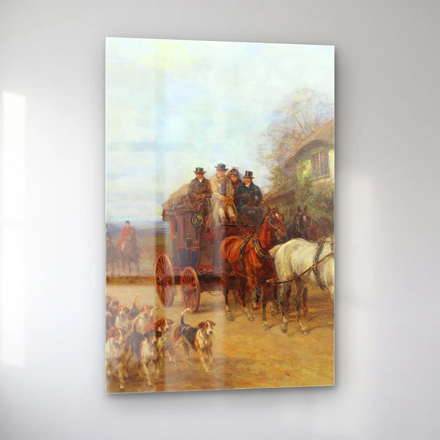 Heywood Hardy – On the road – Bej Tonlar cam tablo — sol açıdan görünüm