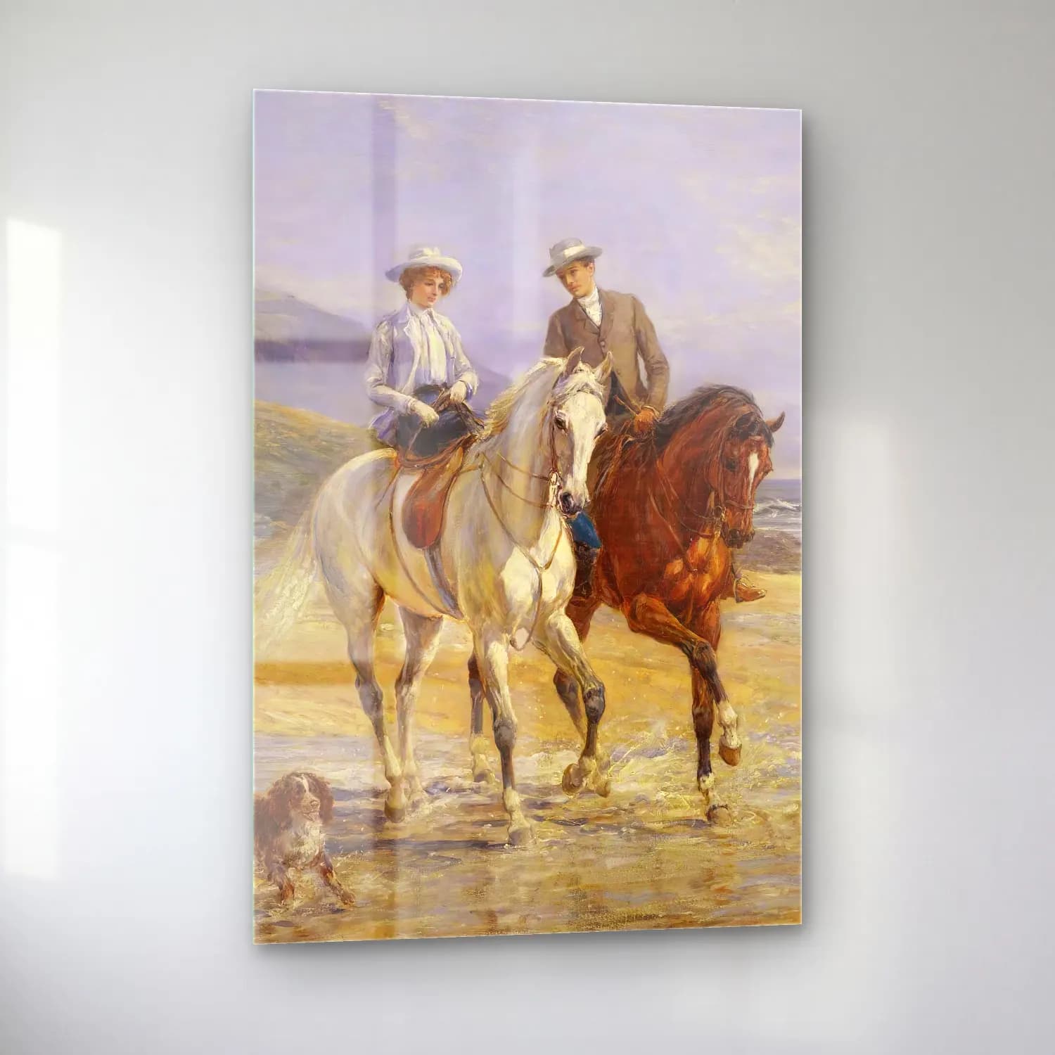 Heywood Hardy – Pleasant Company – Bej Tonlar cam tablo — sol açıdan görünüm
