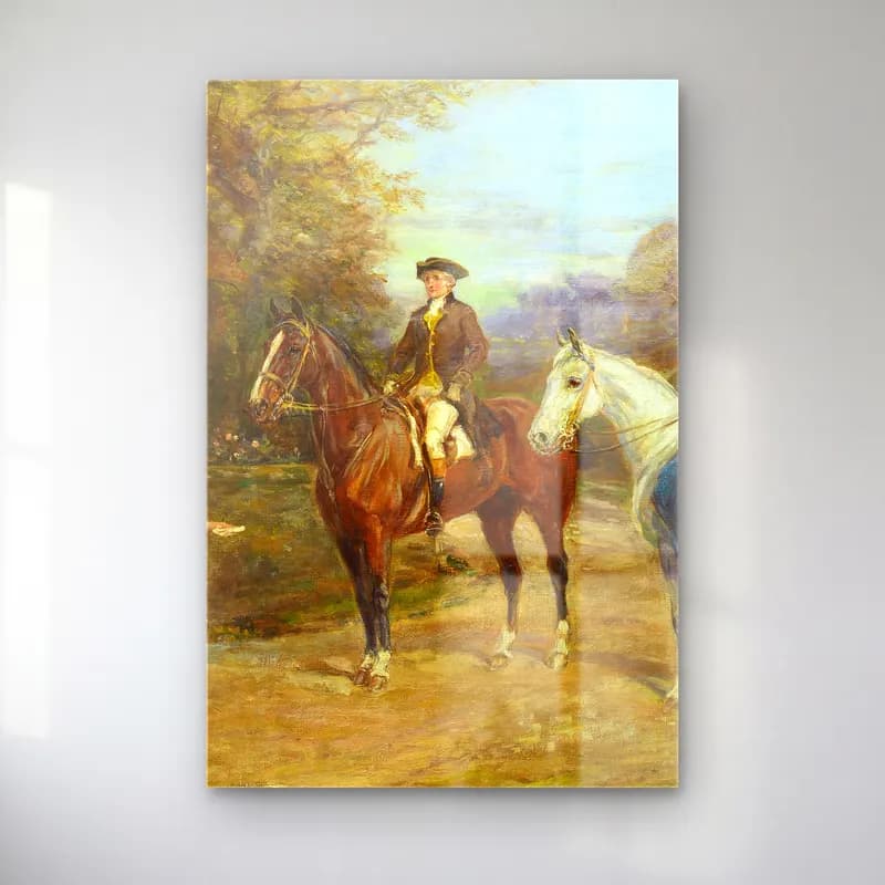 Heywood Hardy – The letter – Bej Tonlar cam tablo — Heywood Hardy – The letter – Bej Tonlar — yağlı boya atlı