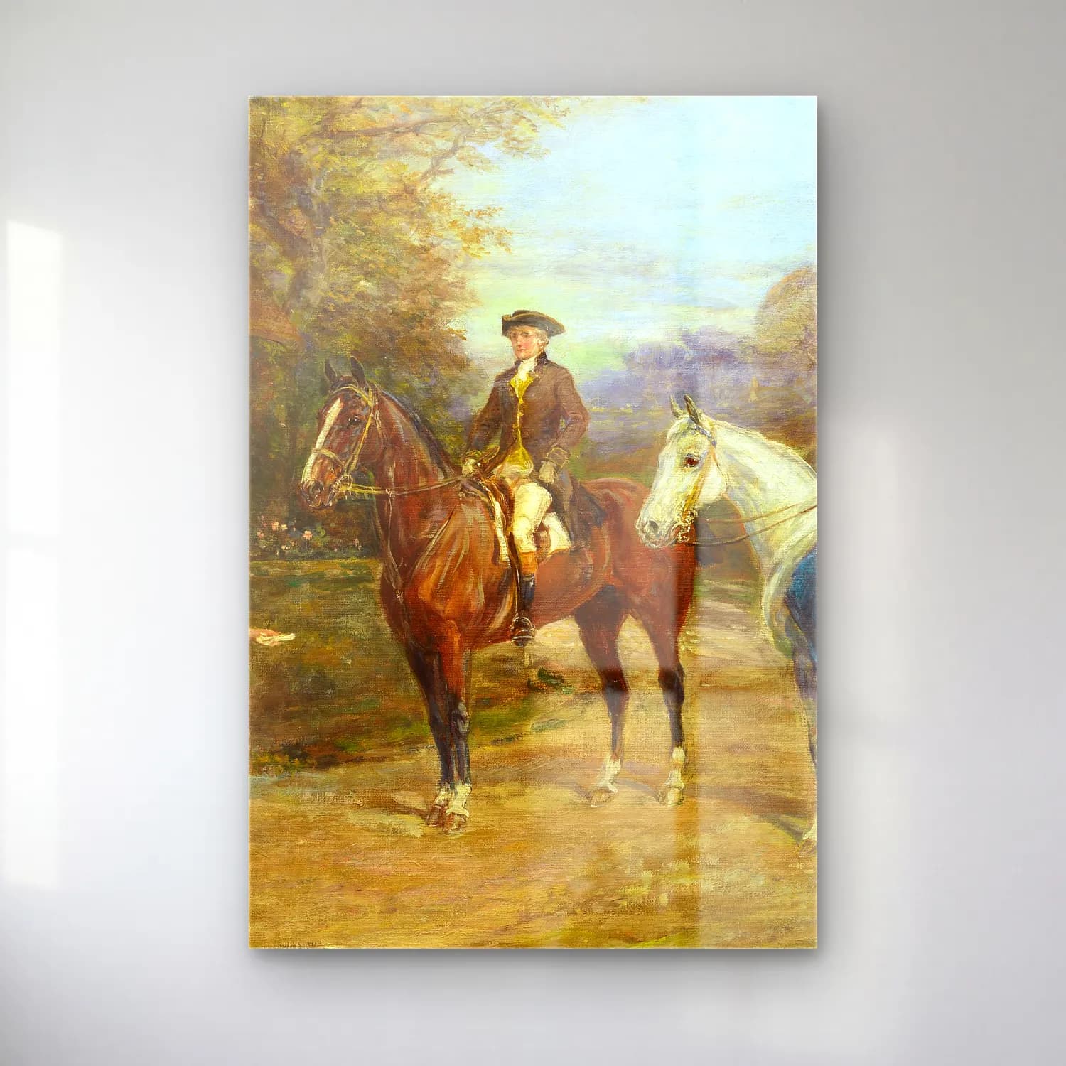 Heywood Hardy – The letter – Bej Tonlar cam tablo — Heywood Hardy – The letter – Bej Tonlar — yağlı boya atlı