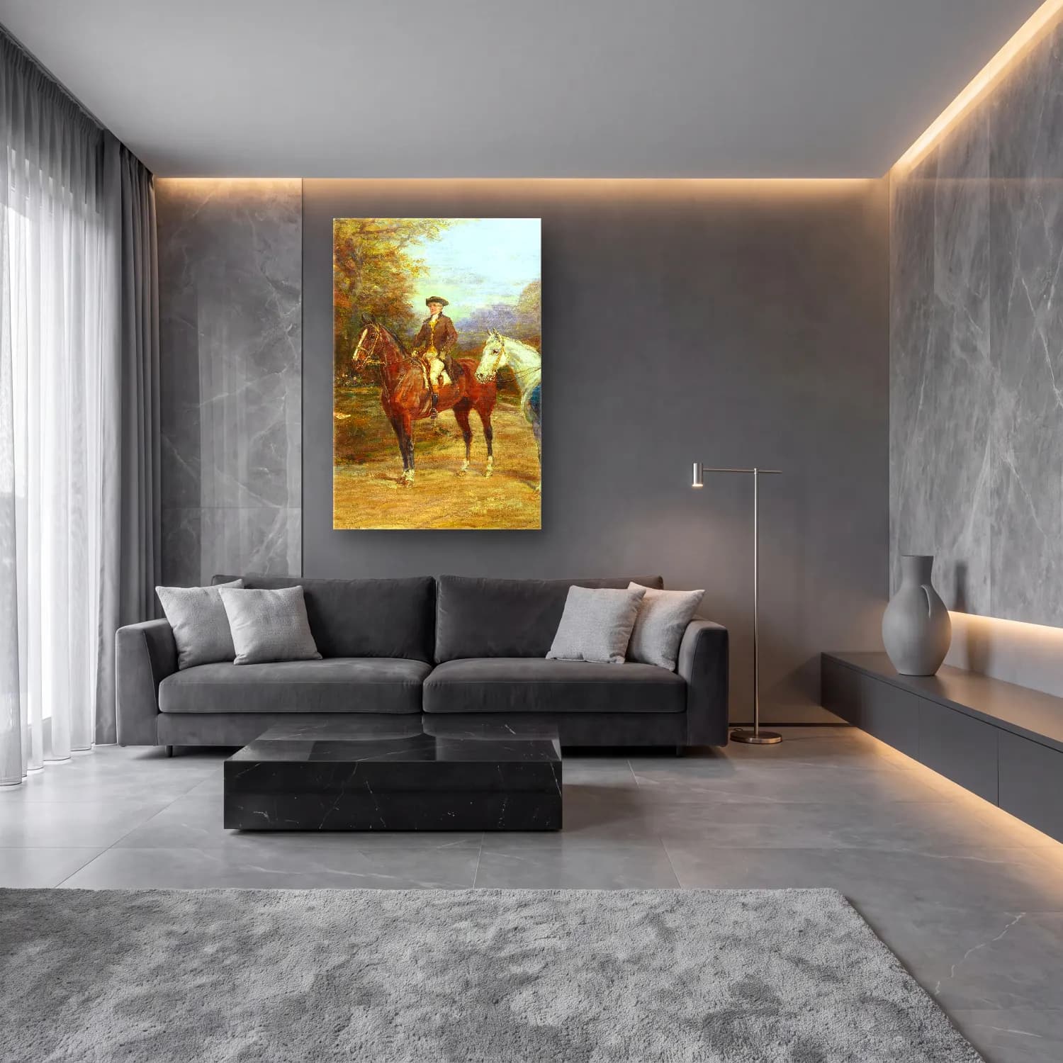 Heywood Hardy – The letter – Bej Tonlar cam tablo — lüks salon duvarında