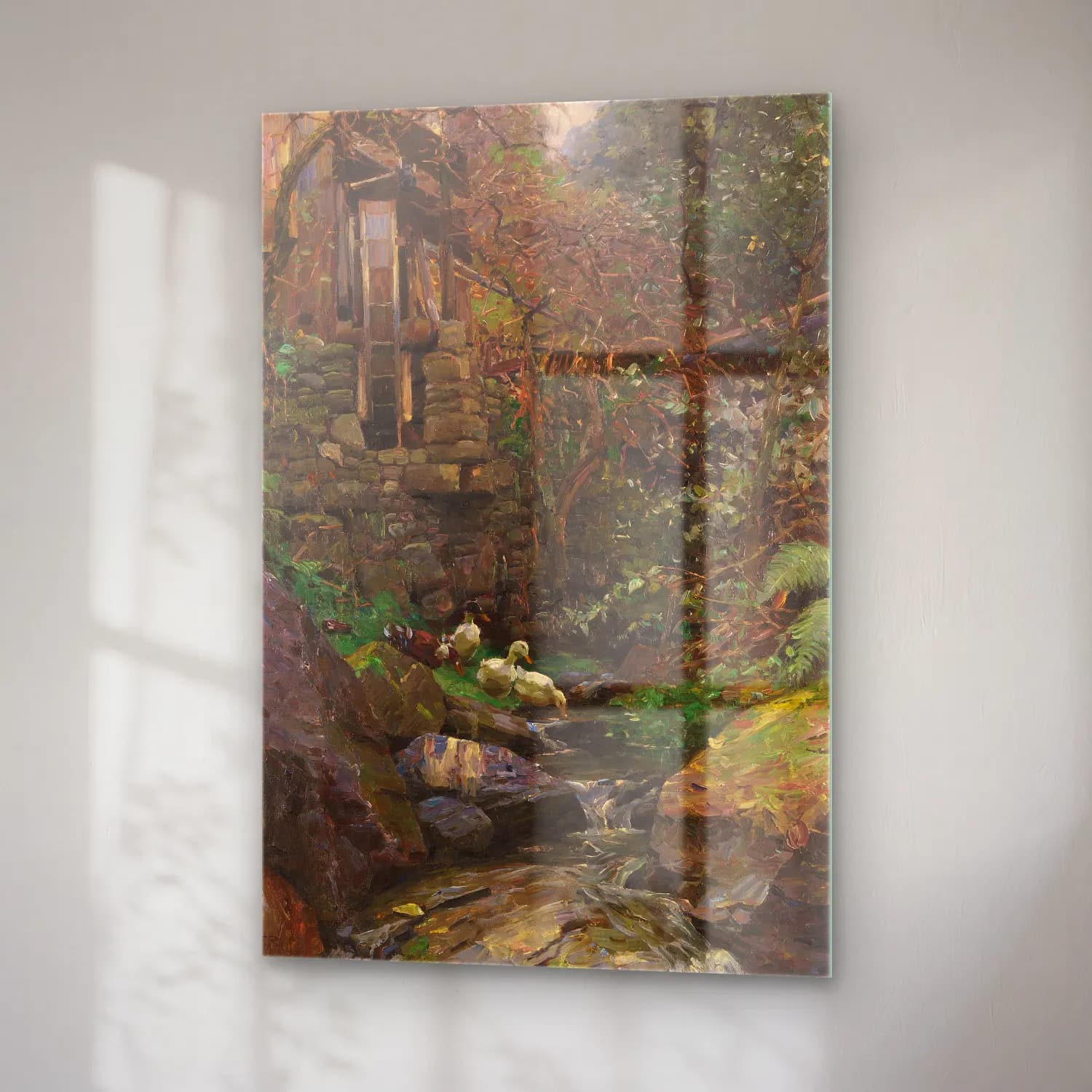 Alexander Koester – Im Mühlengrund (Ca. 1900) cam tablo — sağ açıdan görünüm