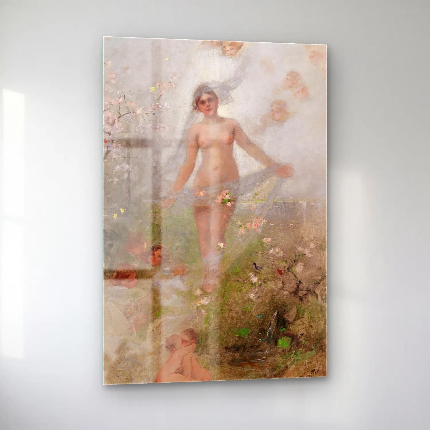 Alexander Koester – Springtime – Pastel Tonlar cam tablo — sol açıdan görünüm