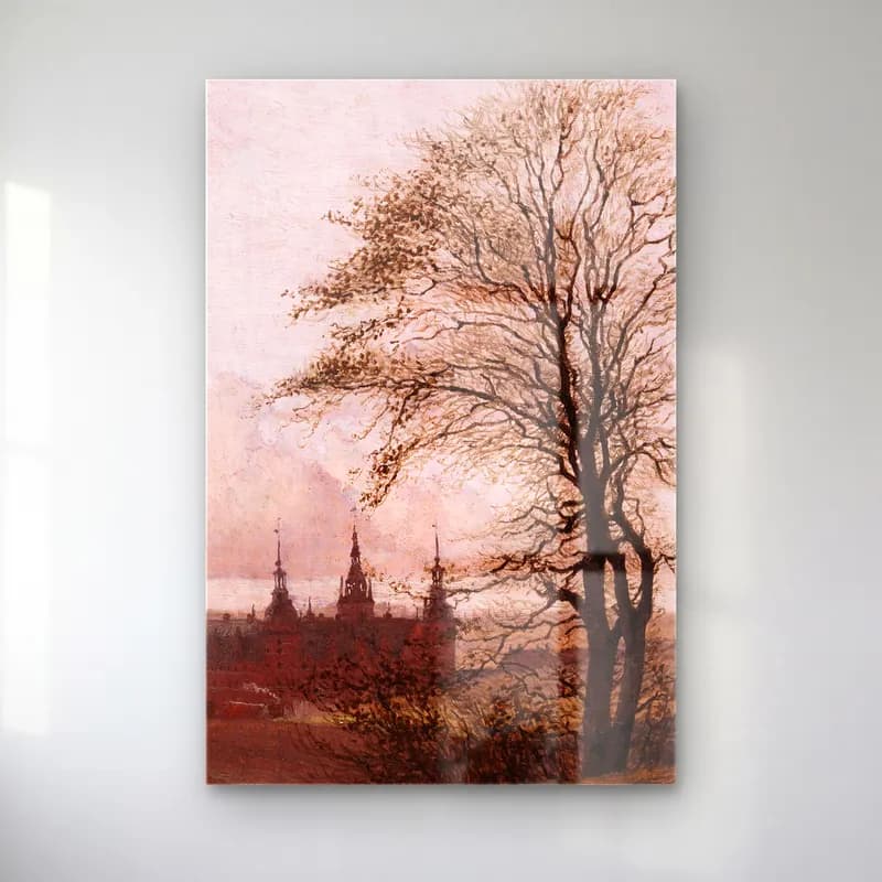 Christen Købke – Autumn Landscape. Frederiksborg Castle in the Middle… cam tablo — Christen Købke – Autumn Landscape. Frederiksborg Castle in the Middle… — yağlı boya şato