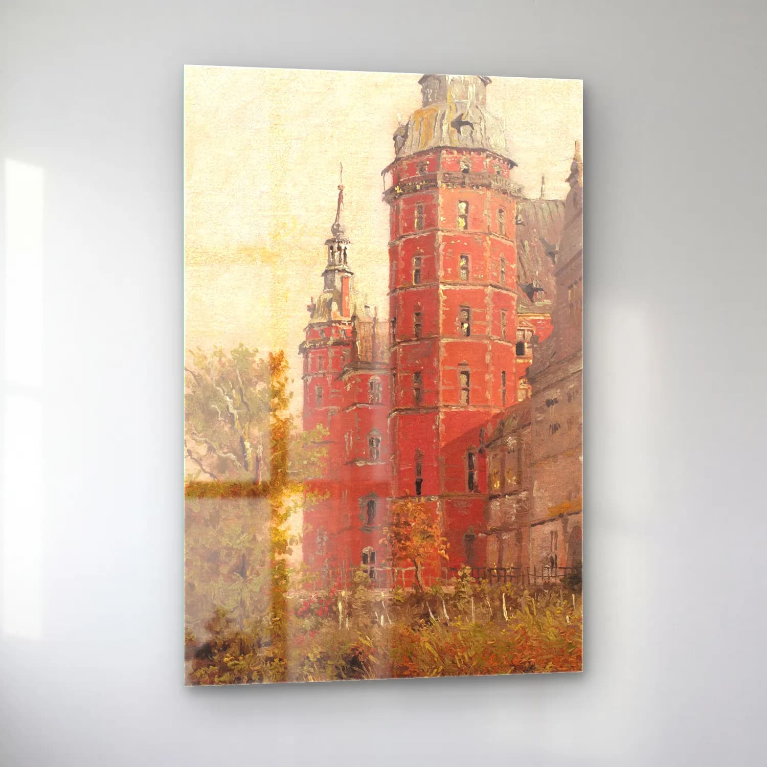 Christen Købke – Frederiksborg Castle seen from the Northwest. Study cam tablo — sol açıdan görünüm