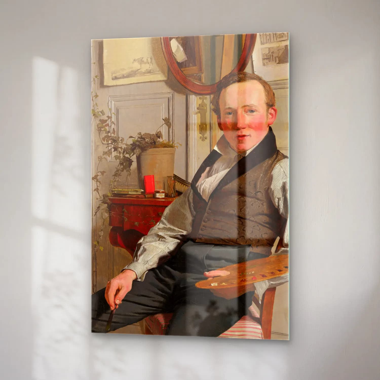 Christen Købke – Portrait of Frederik Sødring cam tablo — sağ açıdan görünüm