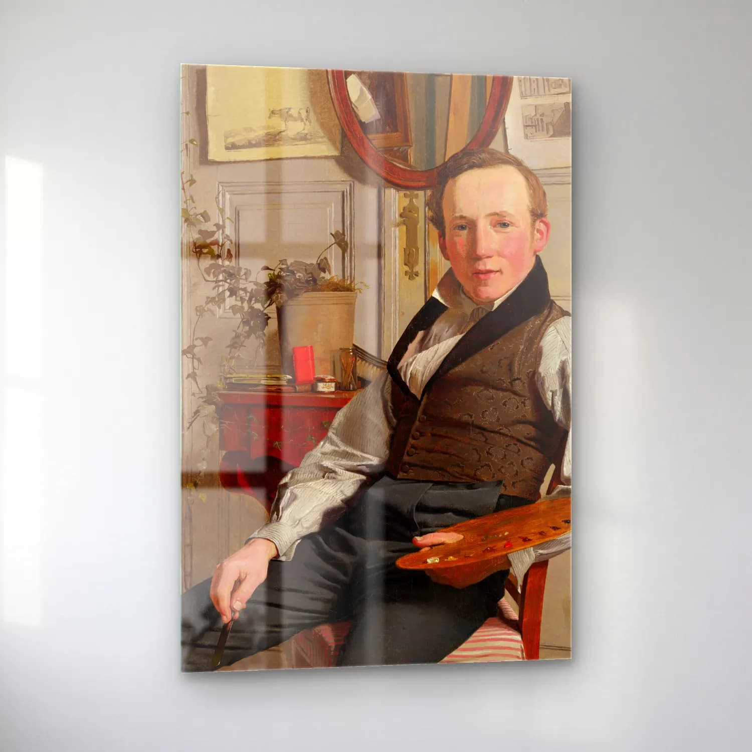 Christen Købke – Portrait of Frederik Sødring cam tablo — sol açıdan görünüm