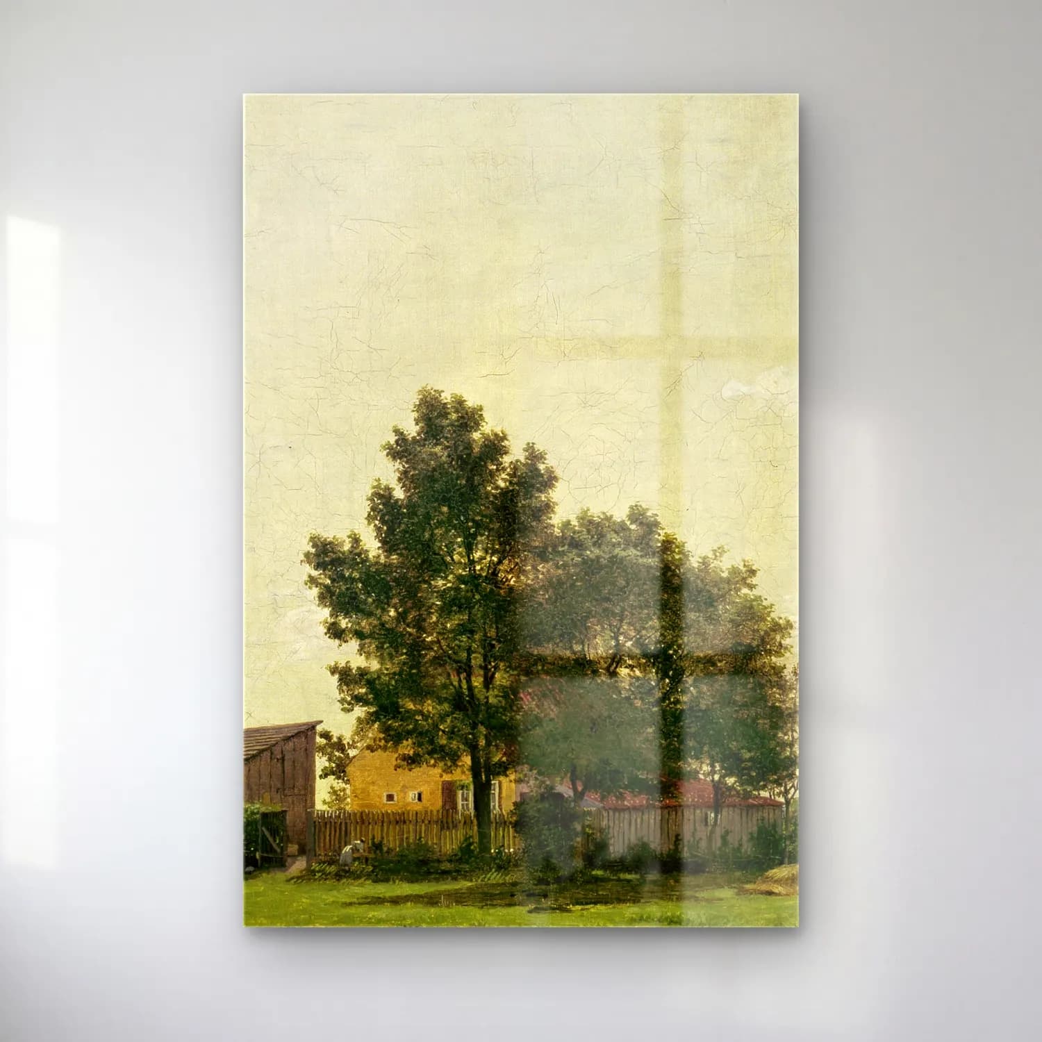 Christen Købke – Section near the Lime Kiln with a View towards Copenhagen (… cam tablo — Christen Købke – Section near the Lime Kiln with a View towards Copenhagen (… — vintage kır evi