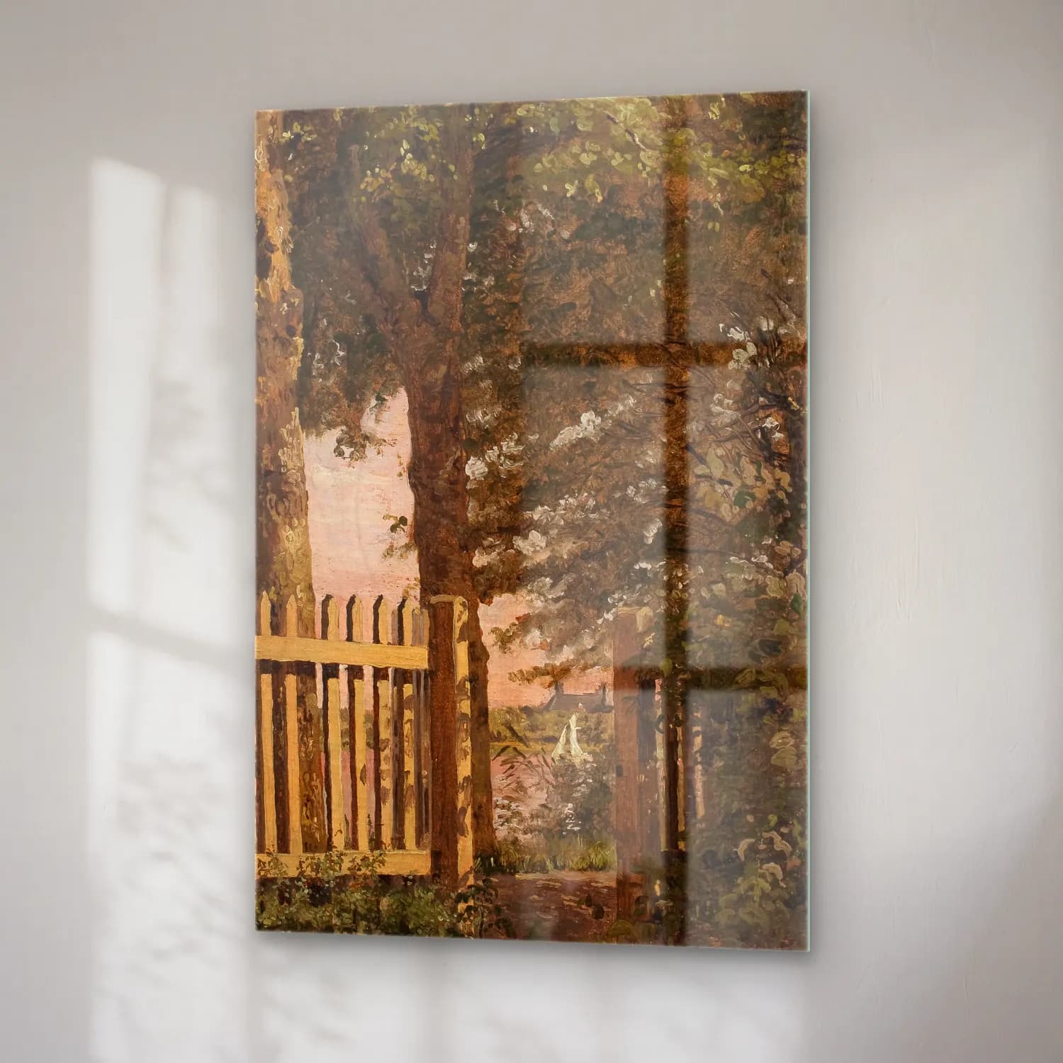 Christen Købke – The Garden Gate of the Artist’s Home at Blegdammen cam tablo — sağ açıdan görünüm