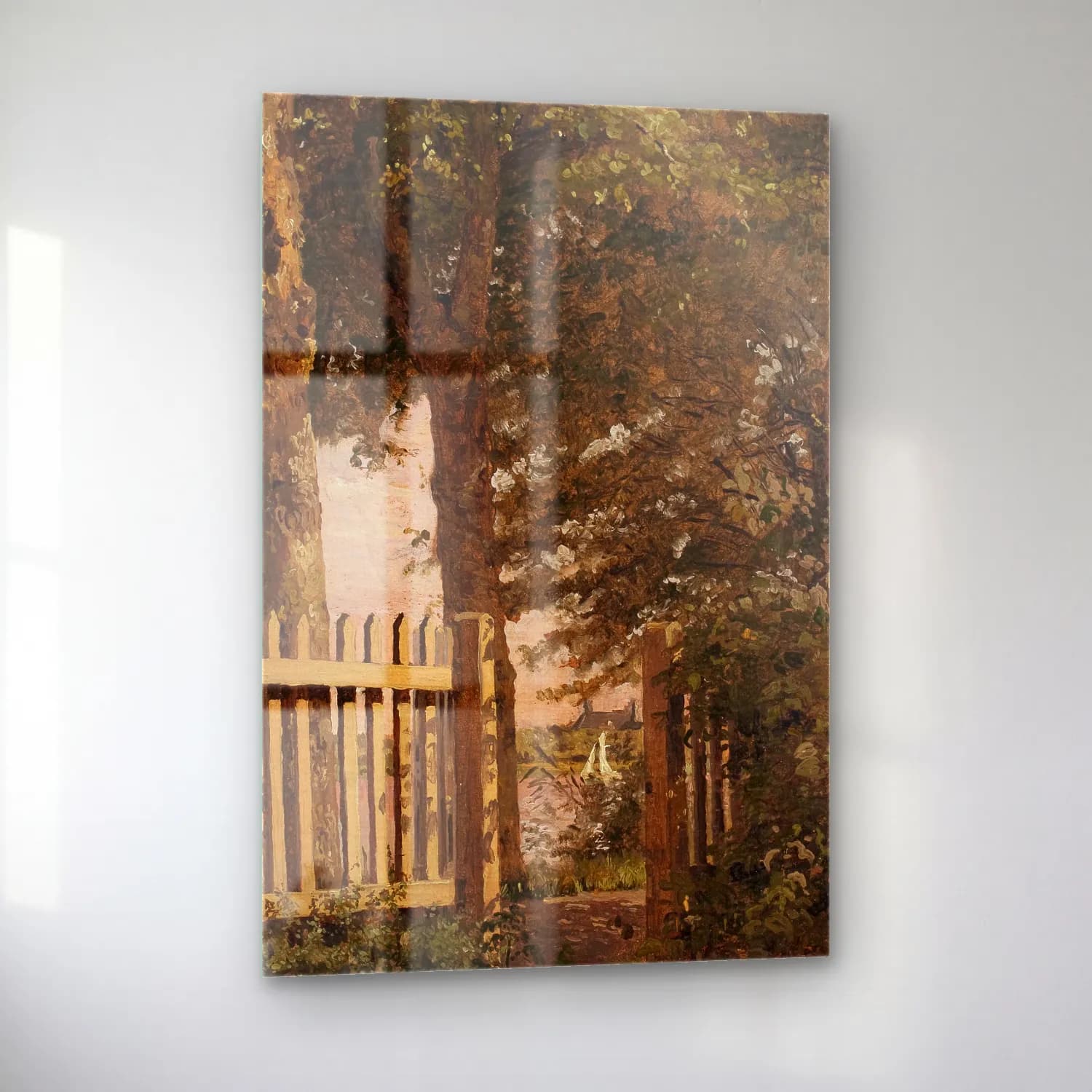 Christen Købke – The Garden Gate of the Artist’s Home at Blegdammen cam tablo — sol açıdan görünüm