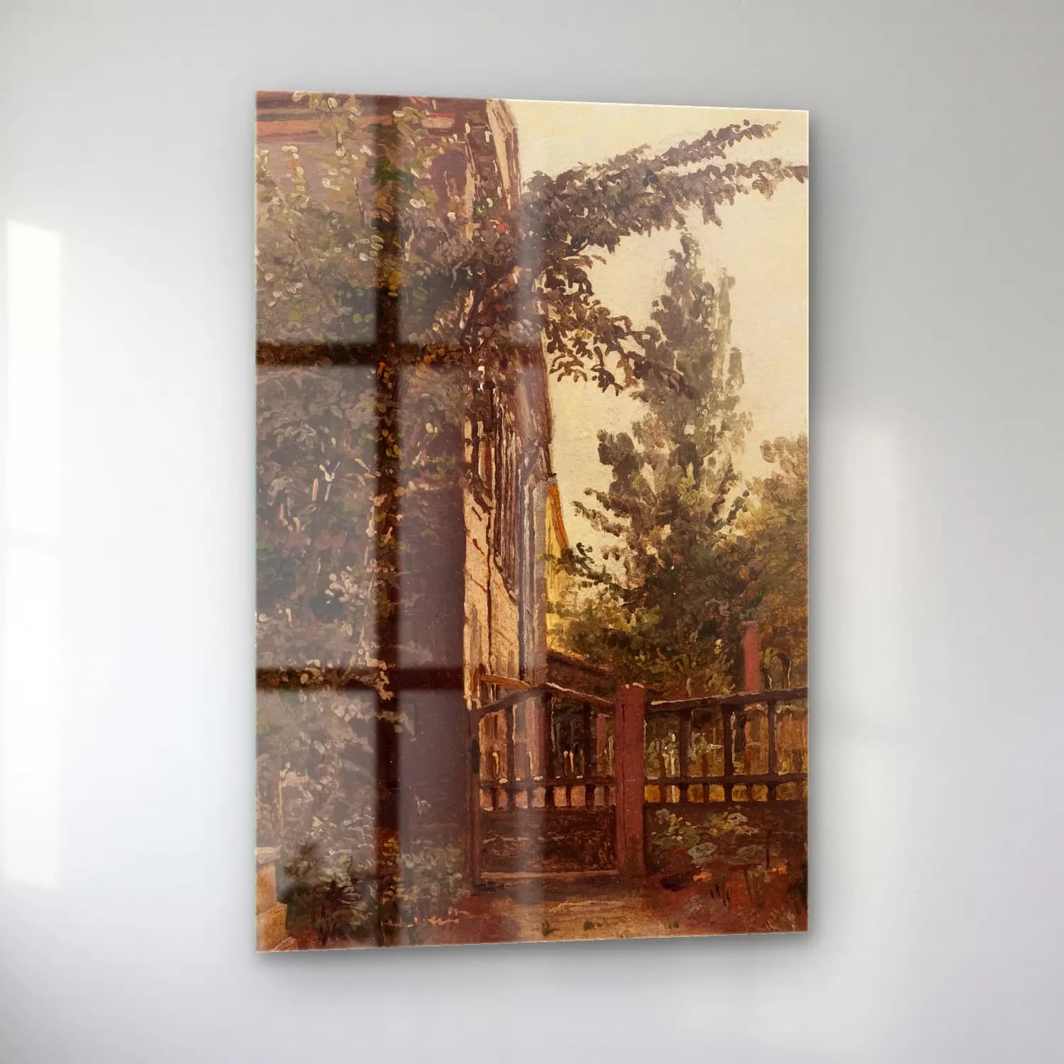 Christen Købke – The Garden Steps Leading to the Artist’s Studio on… cam tablo — sol açıdan görünüm