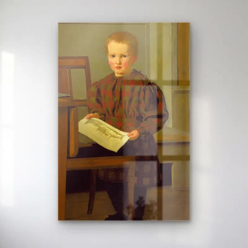 Christen Købke – The Painter C.W. Eckersberg’s Son Julius in his Fathers… cam tablo — Christen Købke – The Painter C.W. Eckersberg’s Son Julius in his Fathers… — yağlı boya kız çocuğu portresi