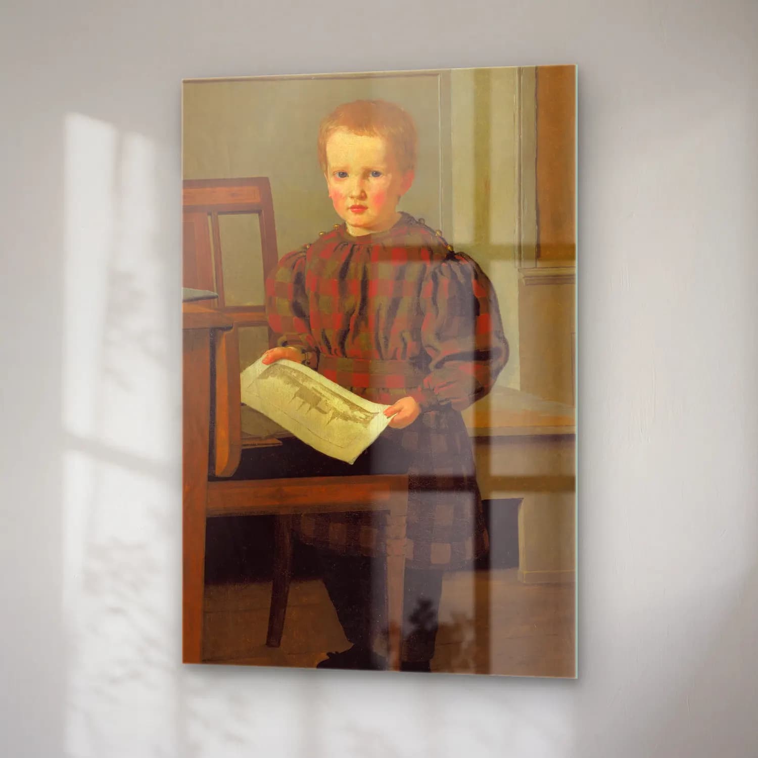 Christen Købke – The Painter C.W. Eckersberg’s Son Julius in his Fathers… cam tablo — sağ açıdan görünüm