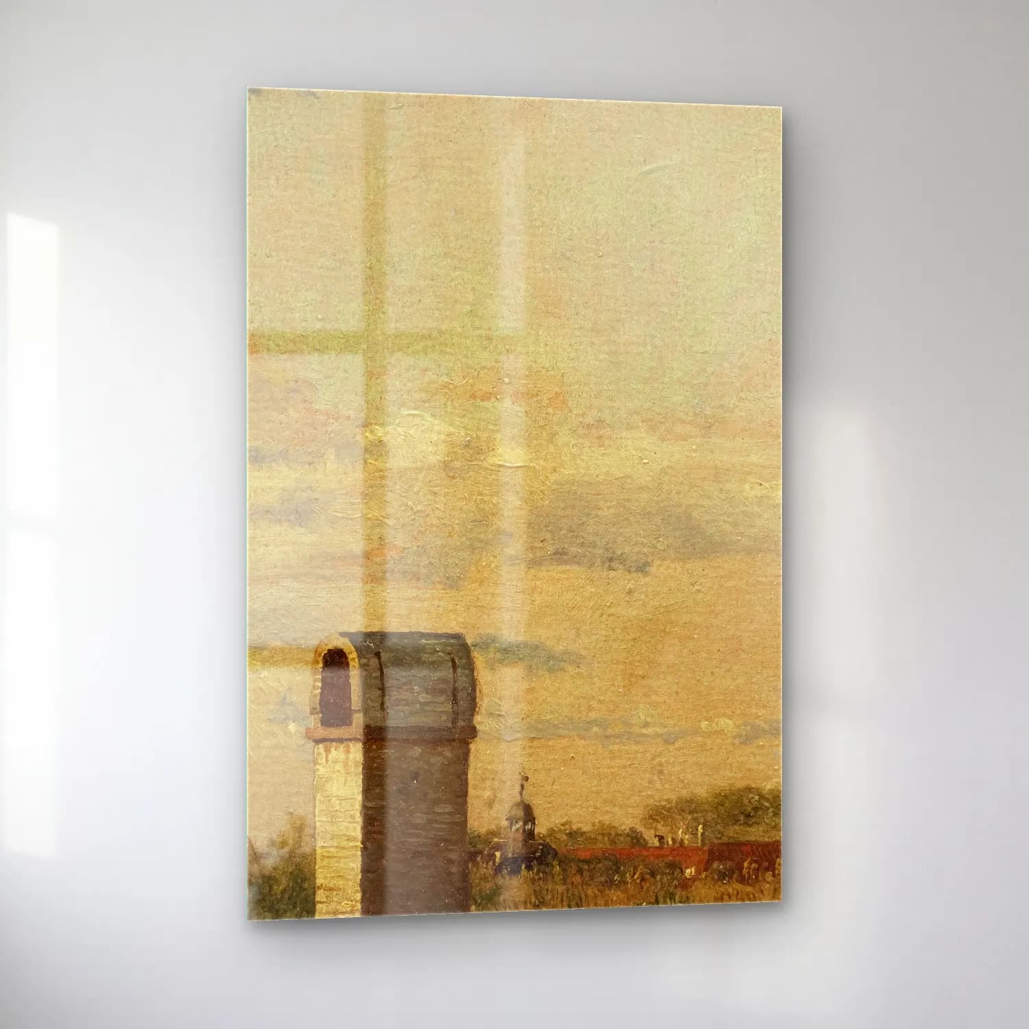 Christen Købke – View from a Window in Toldbodvej Looking Towards the… cam tablo — sol açıdan görünüm